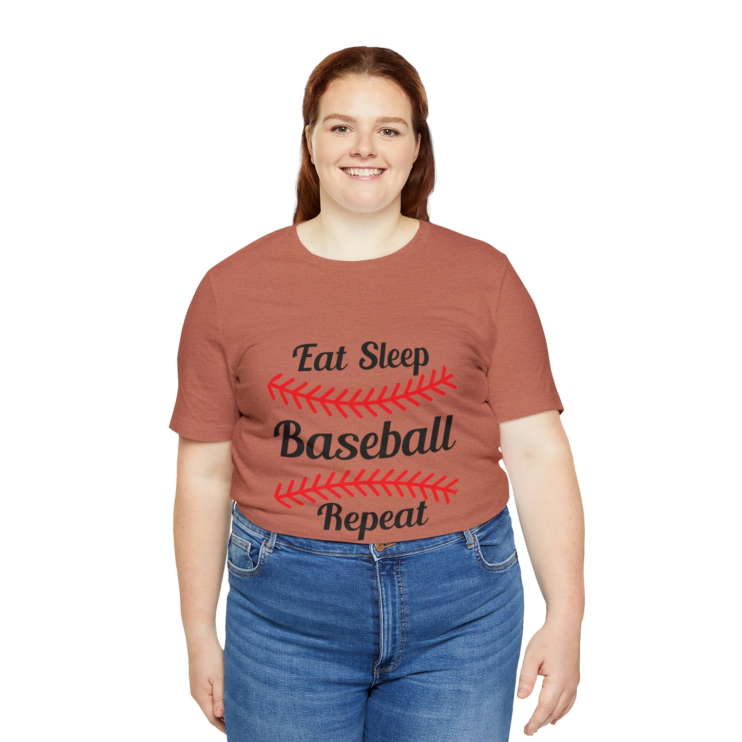 Eat Sleep Baseball Repeat Short Sleeve Tee