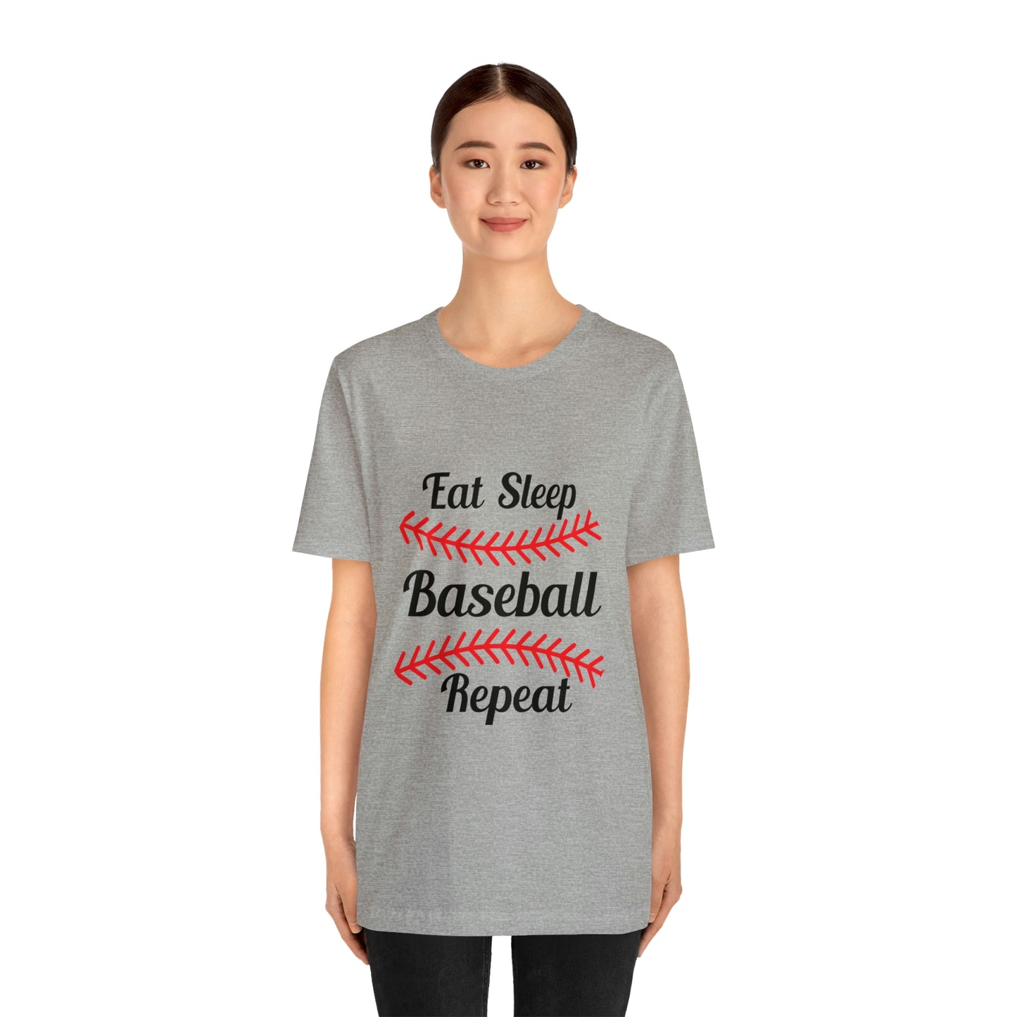 Eat Sleep Baseball Repeat Short Sleeve Tee