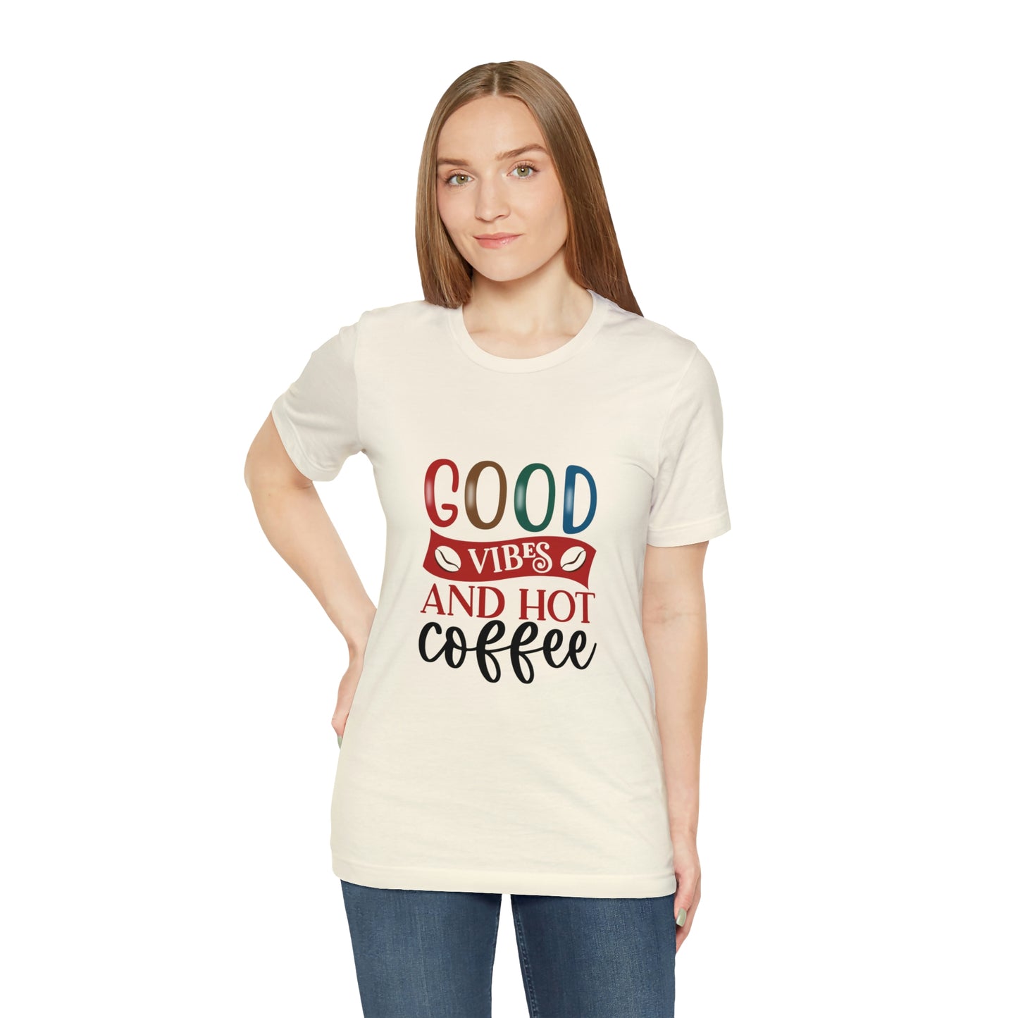 Good vibes and hot coffee Short Sleeve Tee