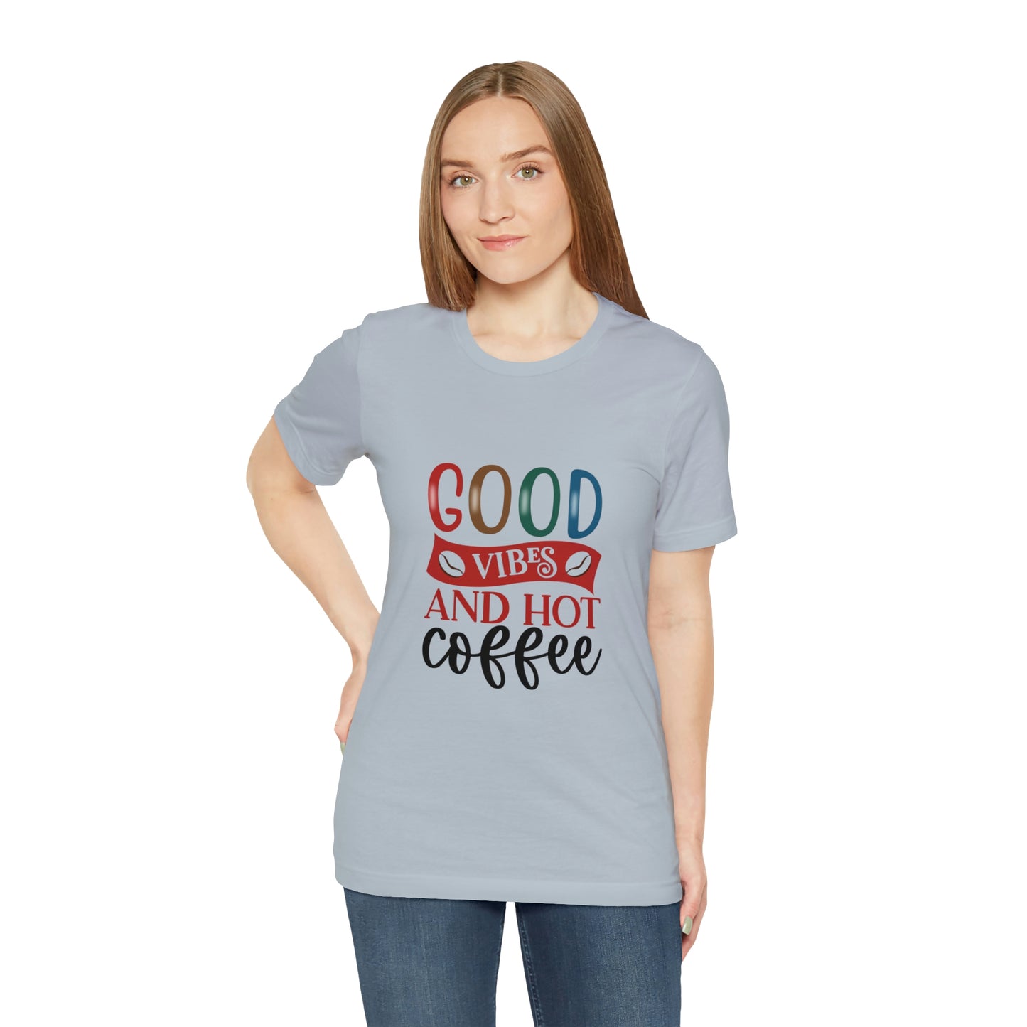 Good vibes and hot coffee Short Sleeve Tee