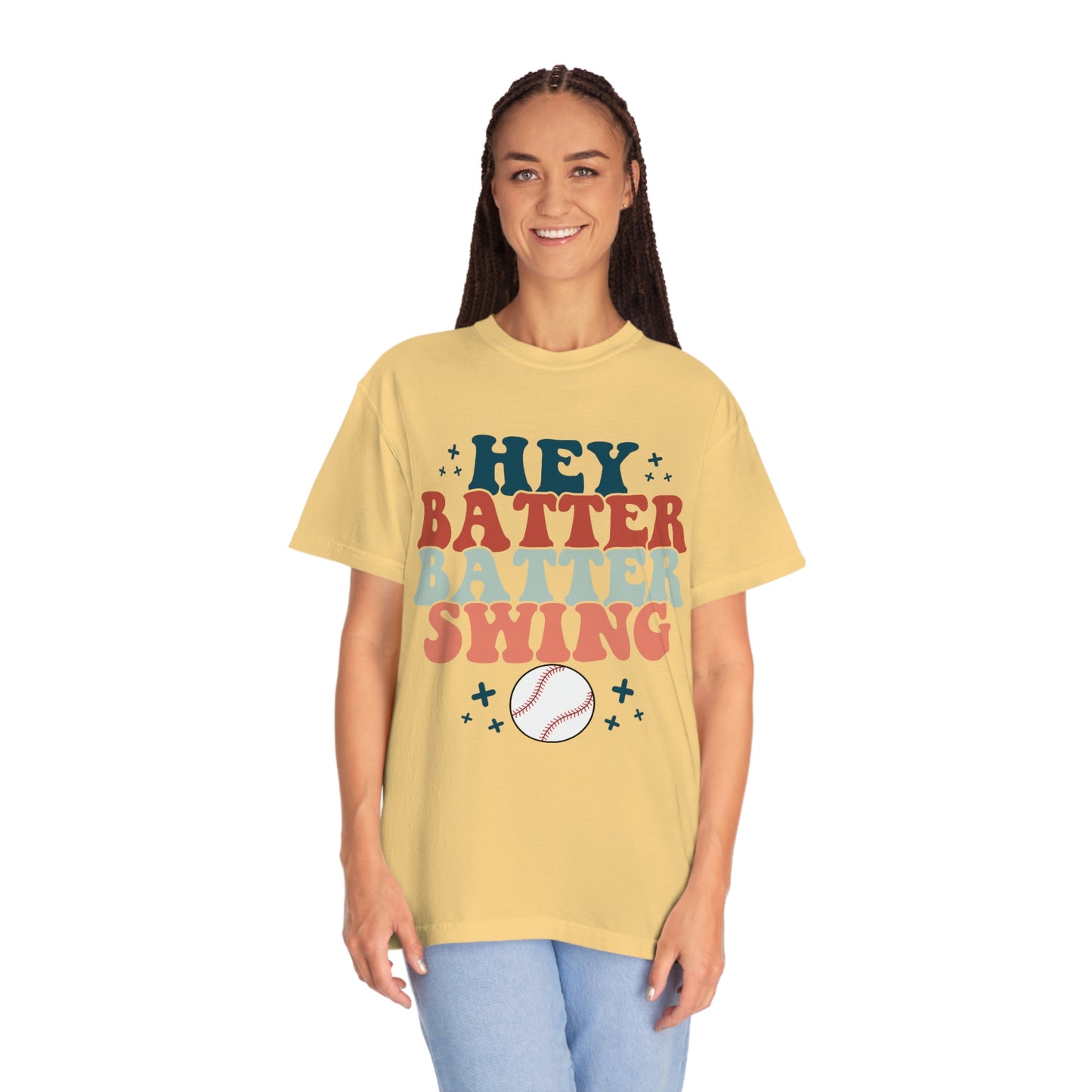 Hey Batter Batter Swing Garment-Dyed T-shirt