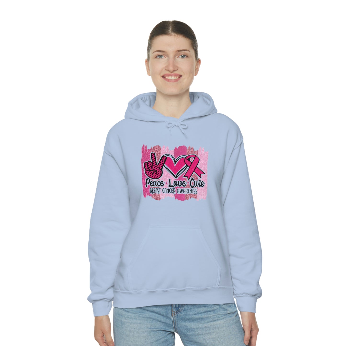 Peace.Love.Cure Unisex Heavy Blend™ Hooded Sweatshirt