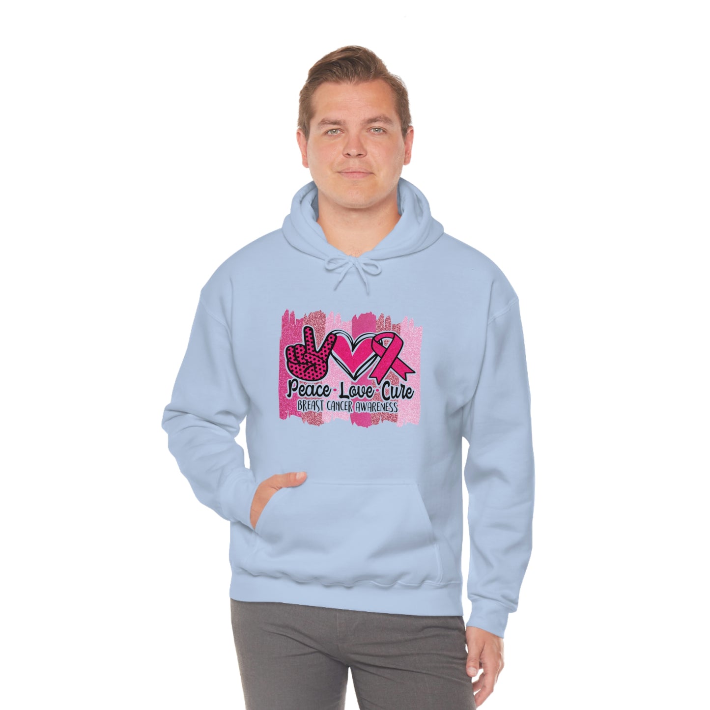 Peace.Love.Cure Unisex Heavy Blend™ Hooded Sweatshirt