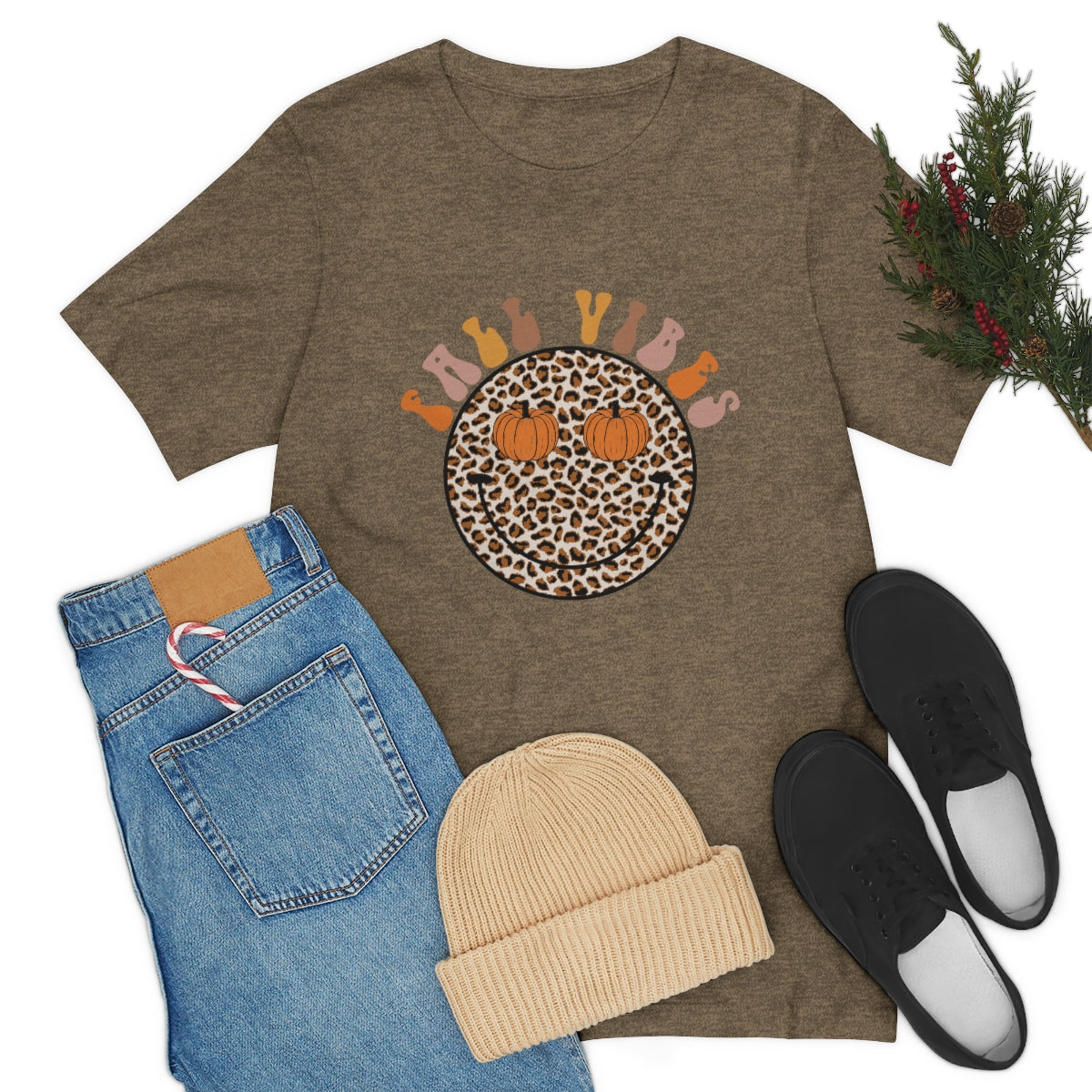 Fall Vibes Smiley Tee