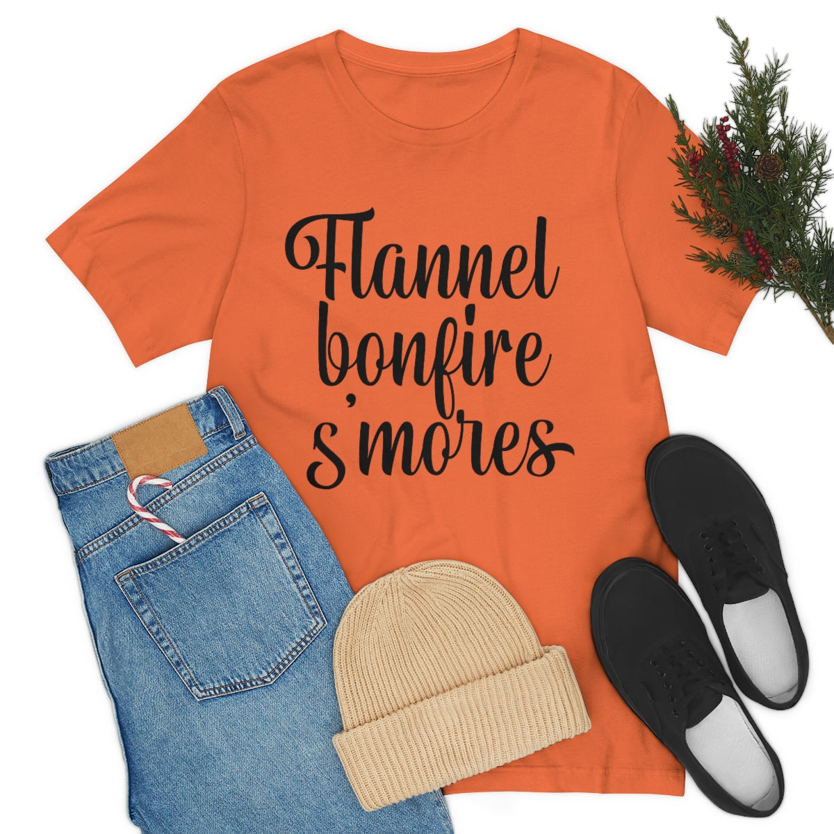 Flannel Bonfires S'mores Tee