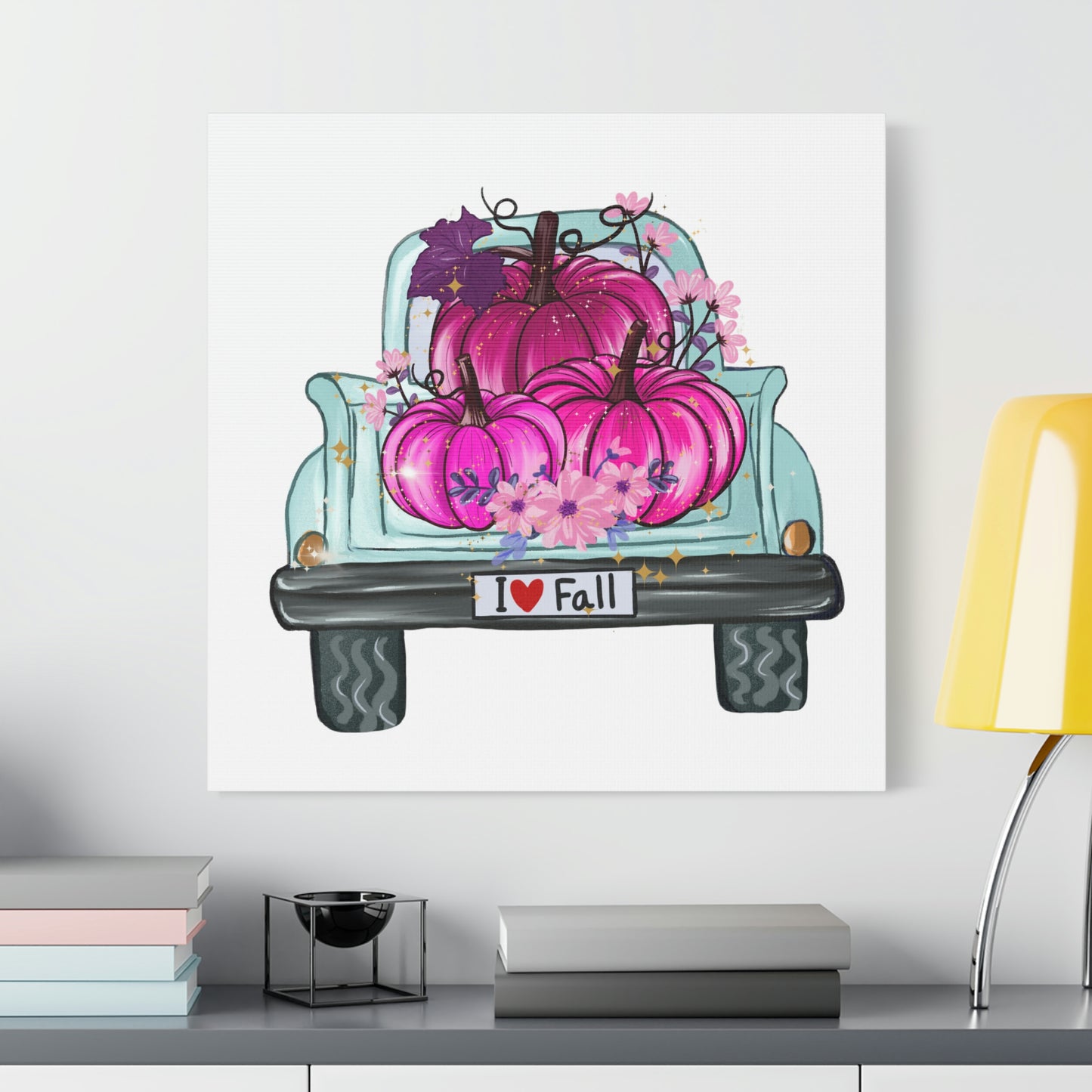 Fall Breast Cancer Awareness Truck, Classic Canvas