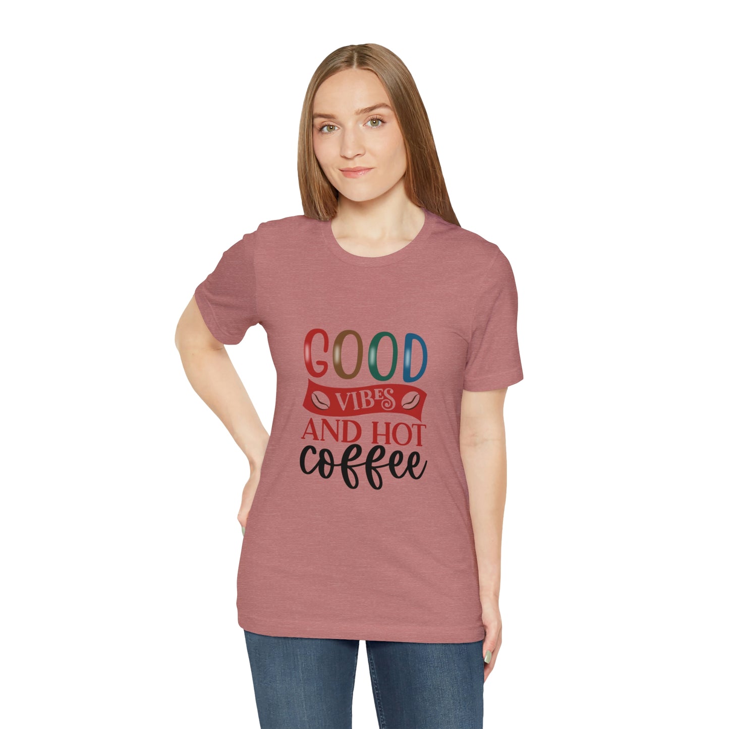 Good vibes and hot coffee Short Sleeve Tee