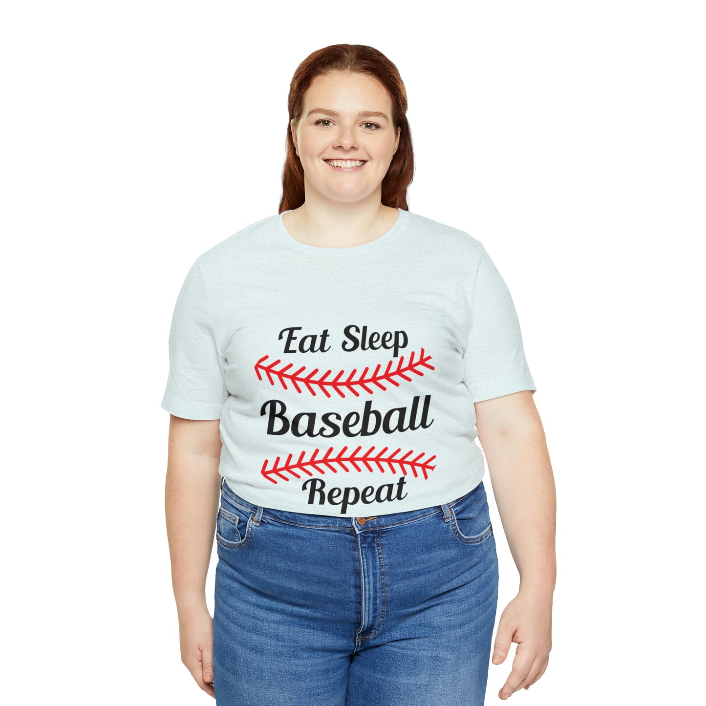 Eat Sleep Baseball Repeat Short Sleeve Tee