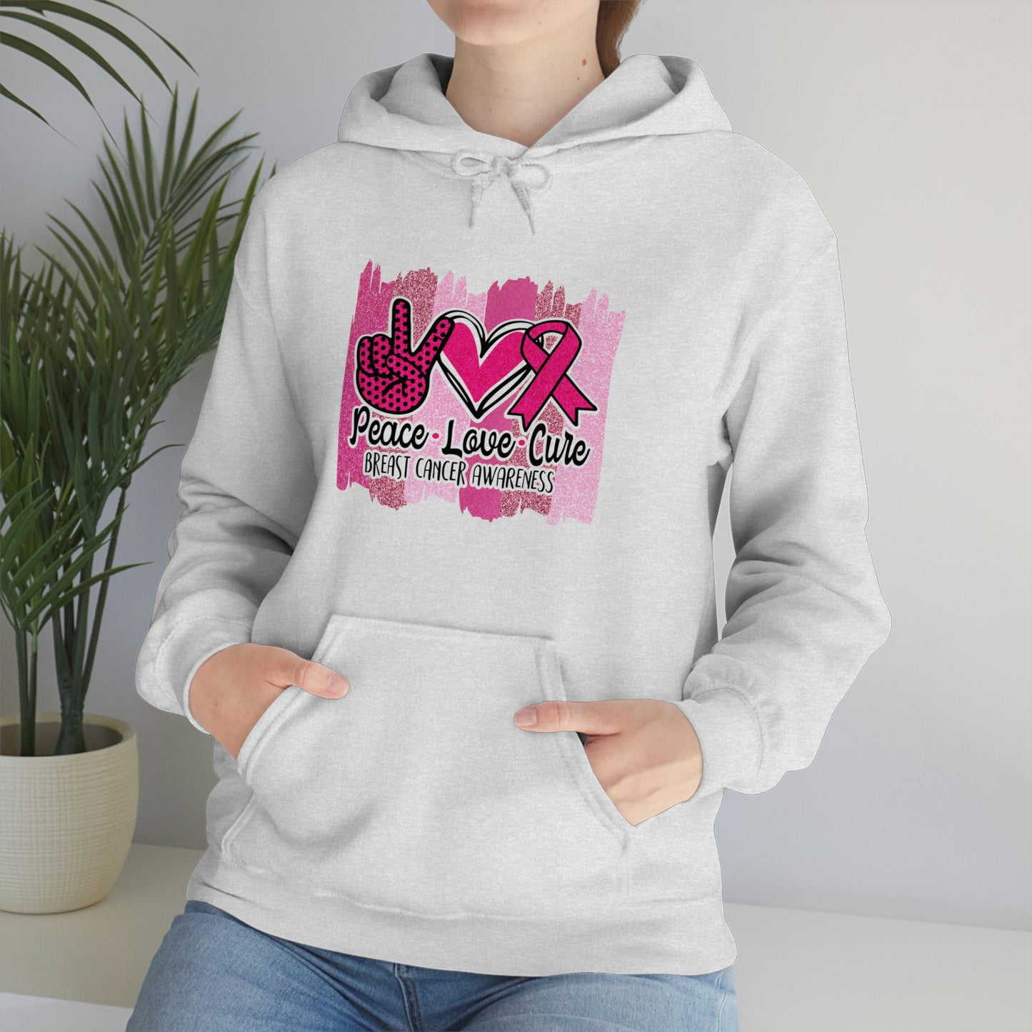 Peace.Love.Cure Unisex Heavy Blend™ Hooded Sweatshirt