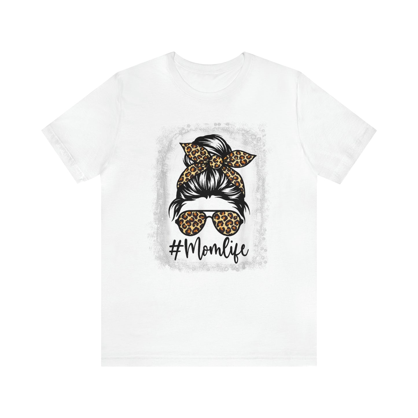 Leopard #MomLife Short Sleeve Tee