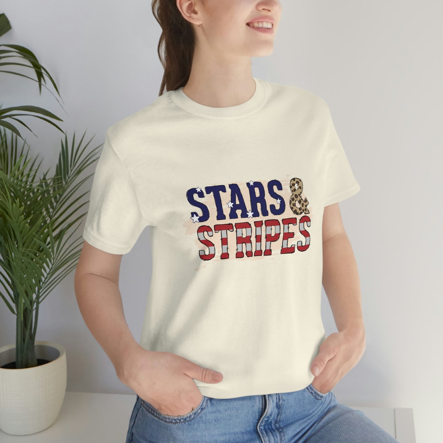 Stars and Stripes Unisex Jersey Short Sleeve Tee