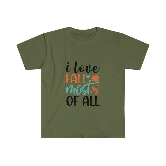 Sunshine Lasso I love Fall Most of All Unisex Softstyle T-Shirt