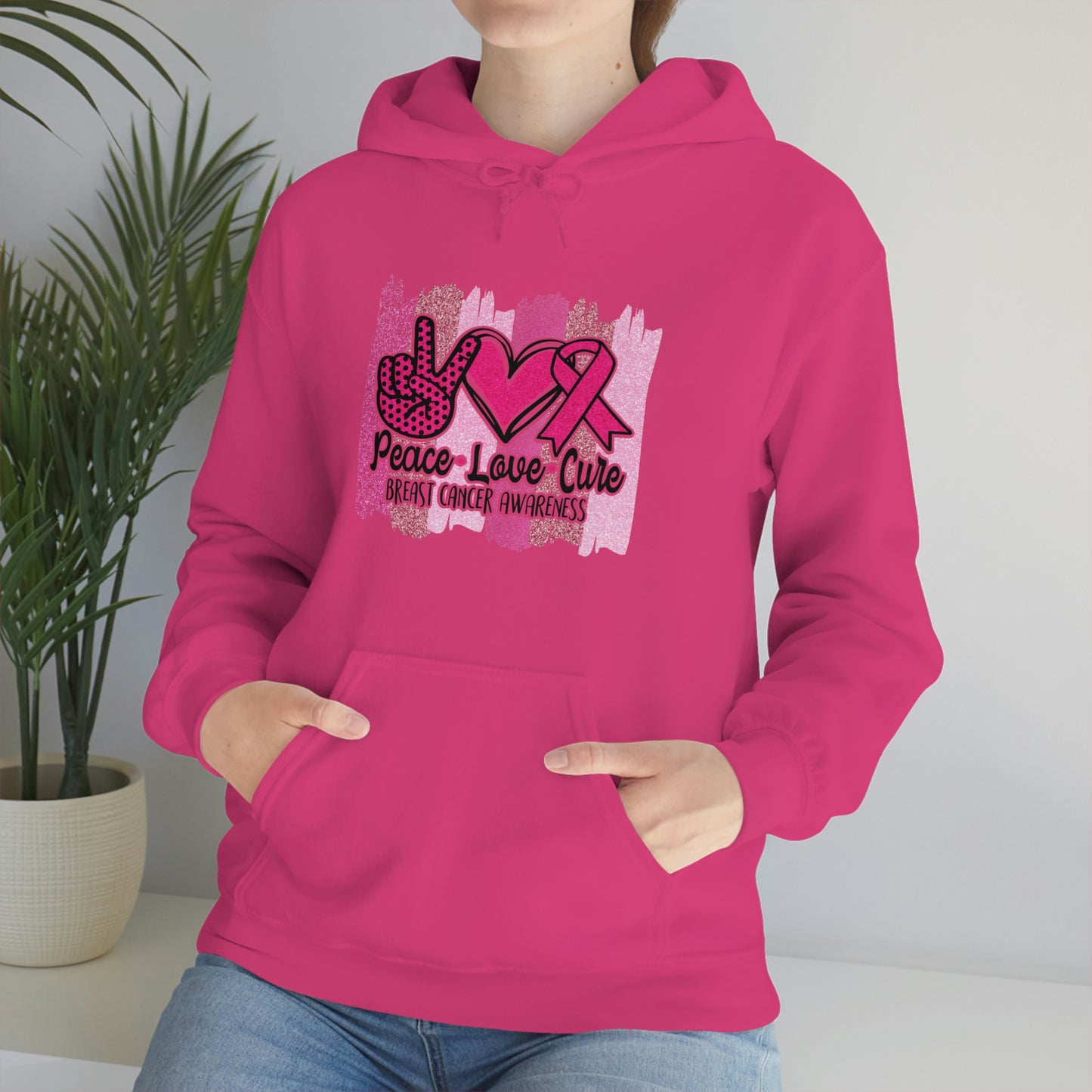 Peace.Love.Cure Unisex Heavy Blend™ Hooded Sweatshirt