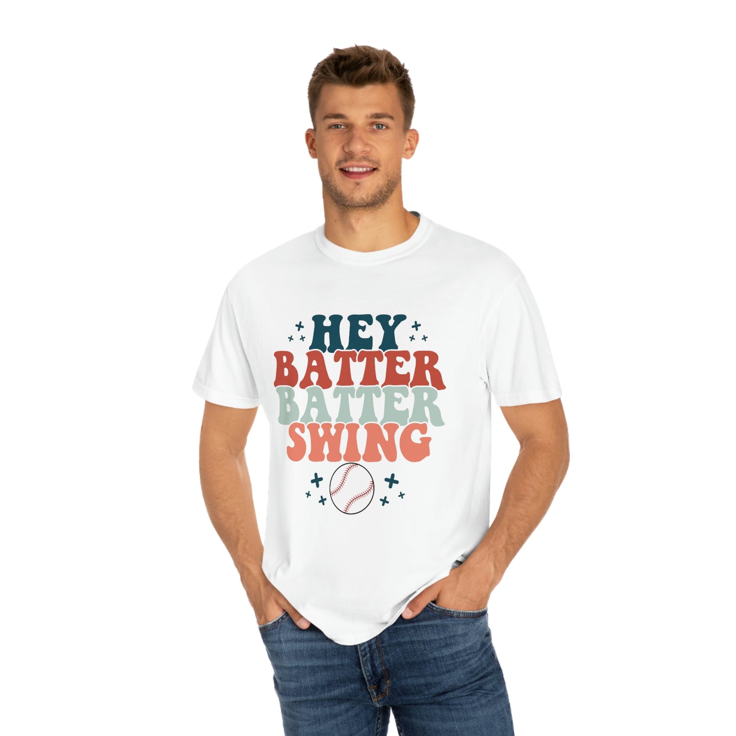 Hey Batter Batter Swing Garment-Dyed T-shirt