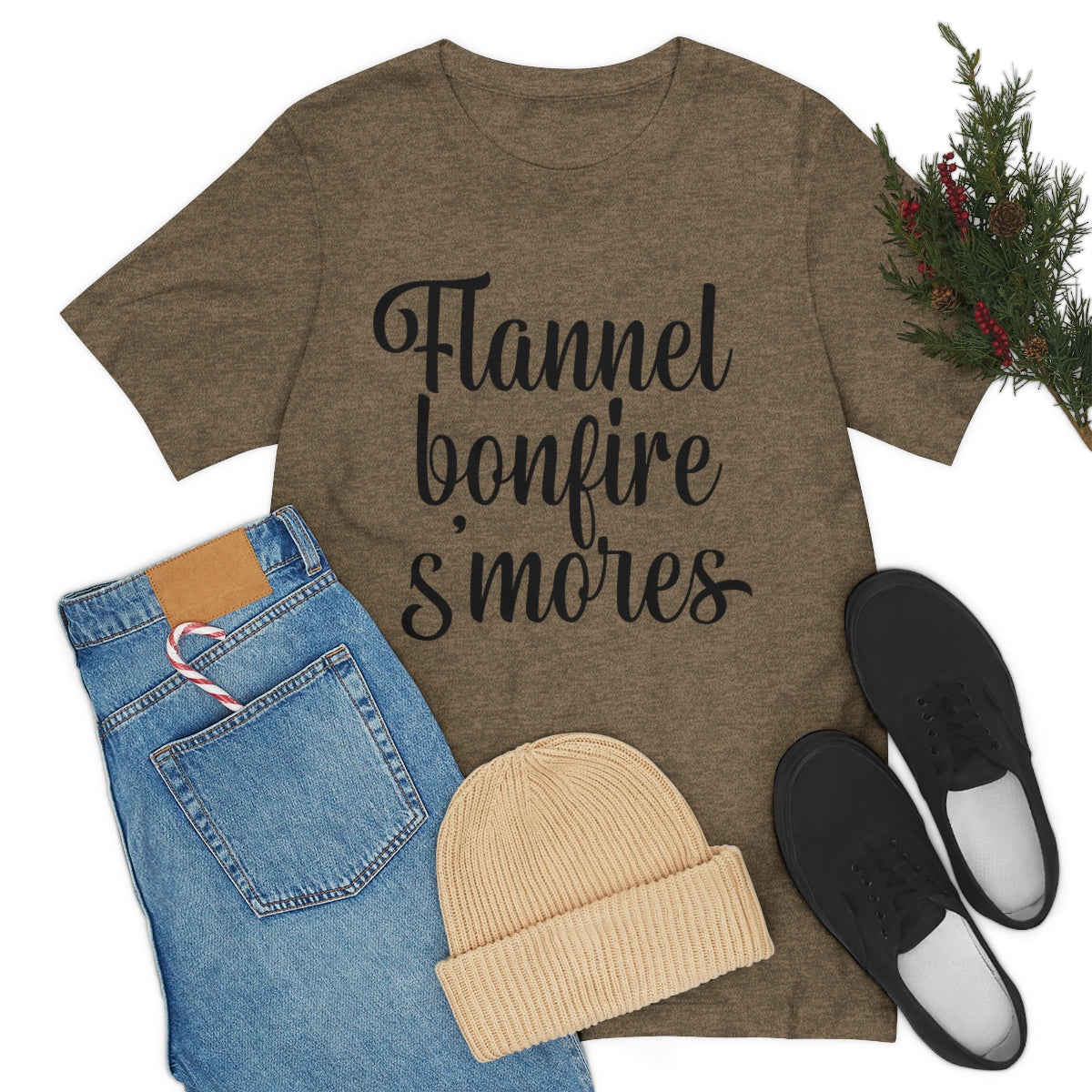 Flannel Bonfires S'mores Tee