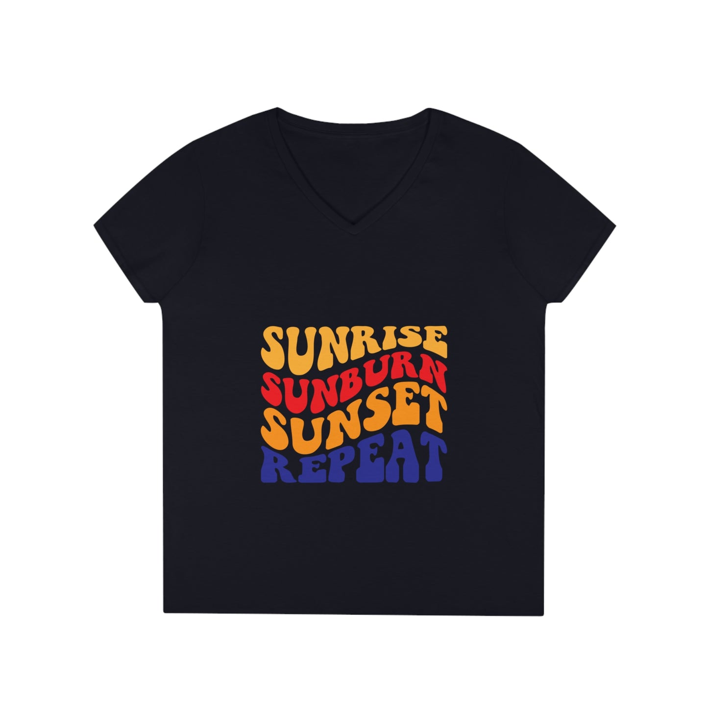 Ladies' Sunshine Lasso Sunrise Repeat V-Neck T-Shirt