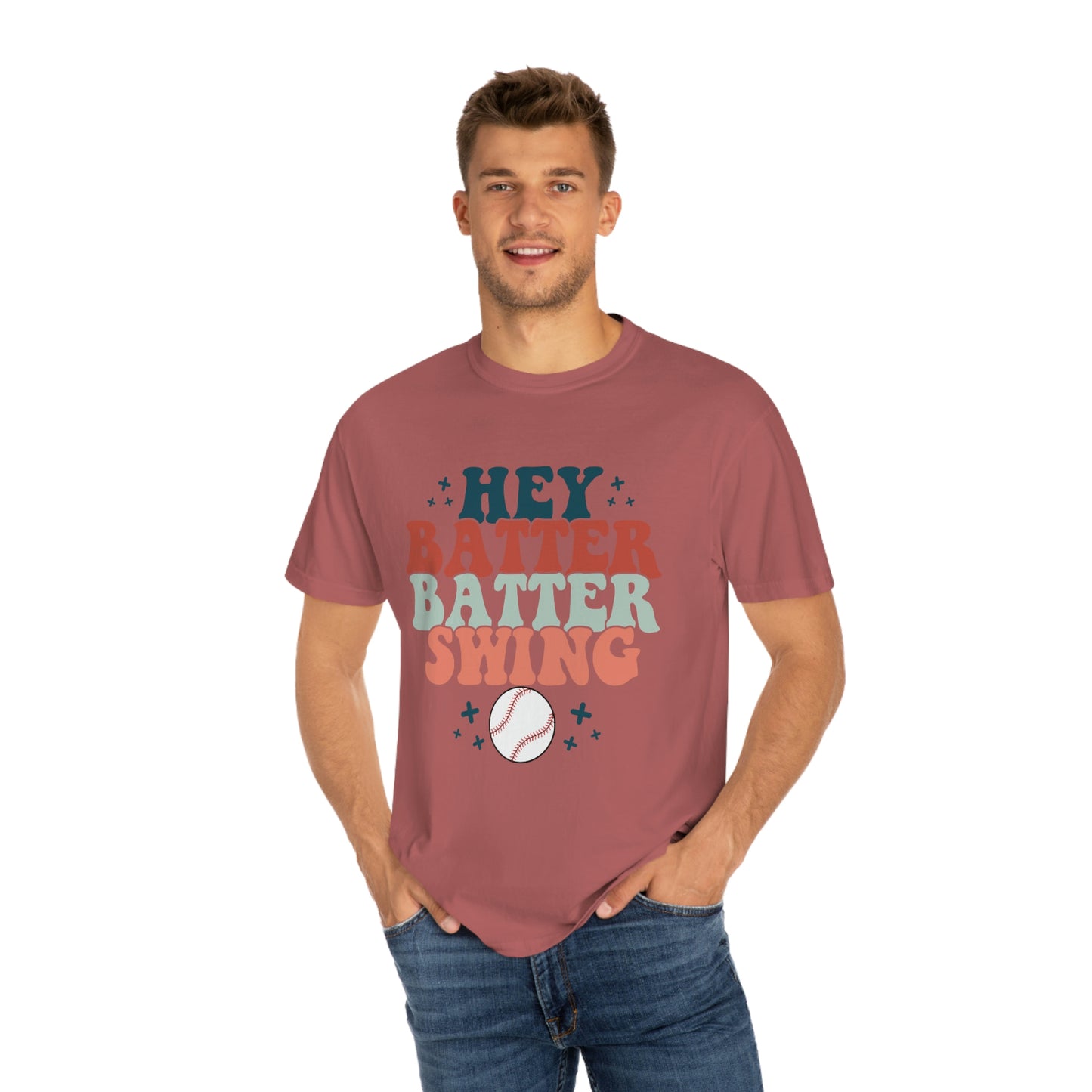 Hey Batter Batter Swing Garment-Dyed T-shirt