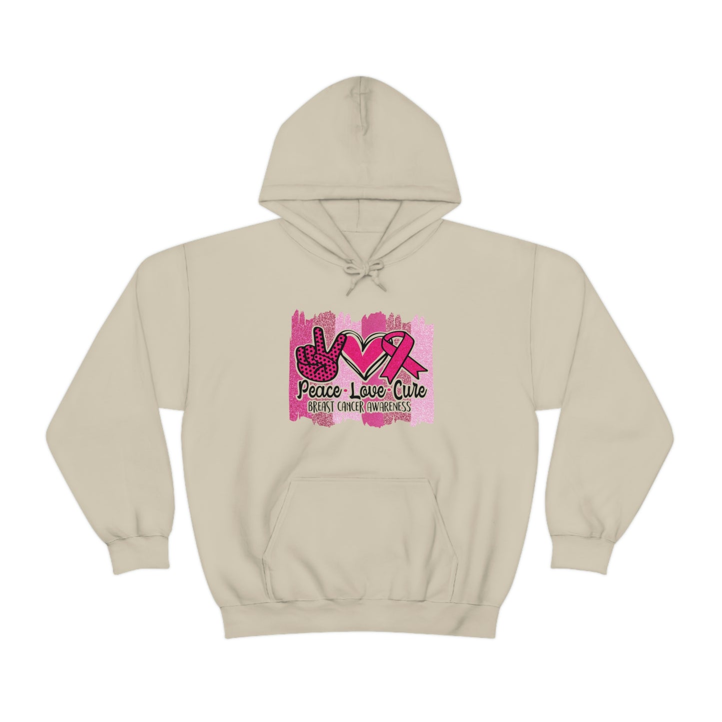 Peace.Love.Cure Unisex Heavy Blend™ Hooded Sweatshirt