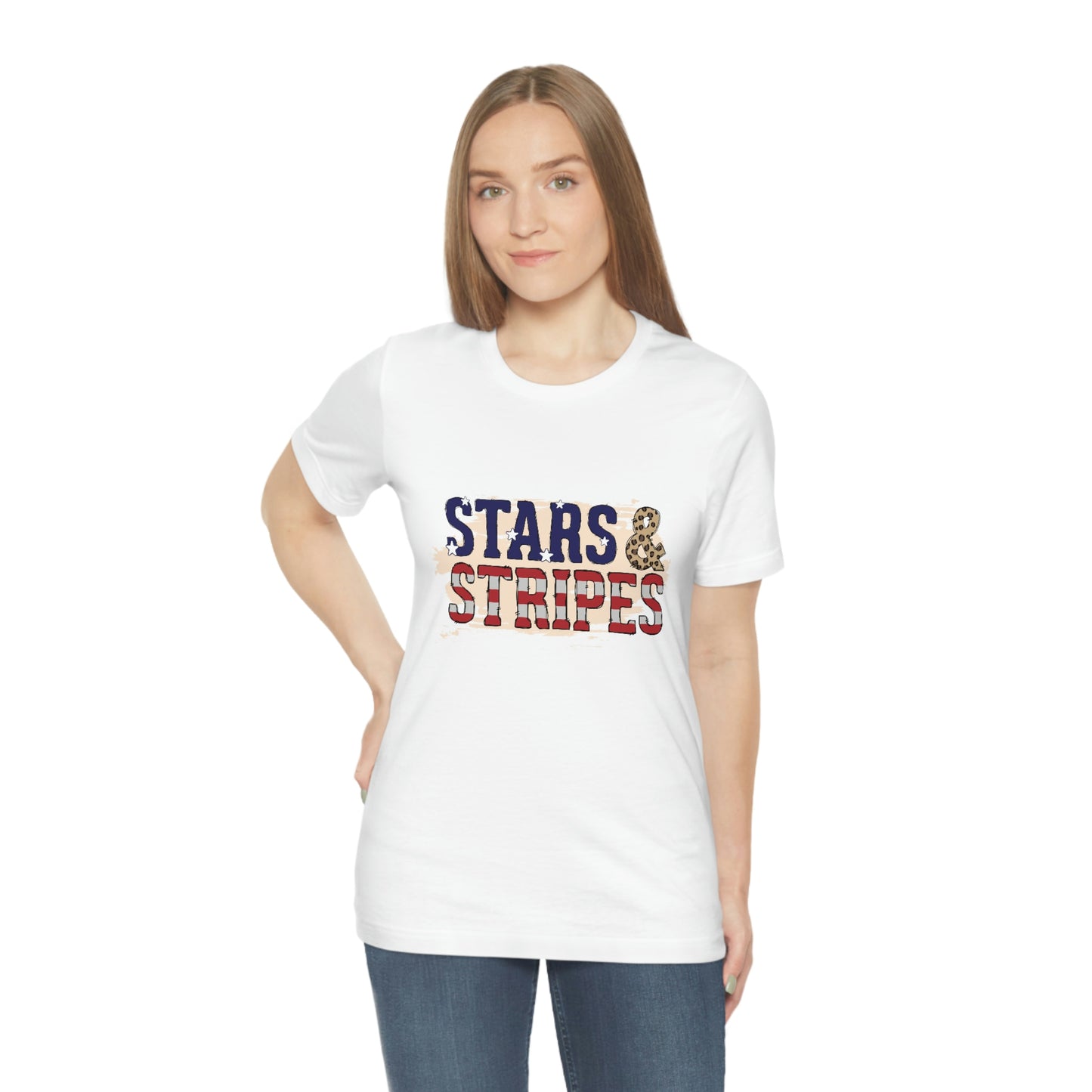 Stars and Stripes Unisex Jersey Short Sleeve Tee