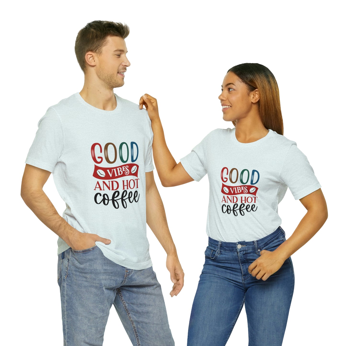 Good vibes and hot coffee Short Sleeve Tee