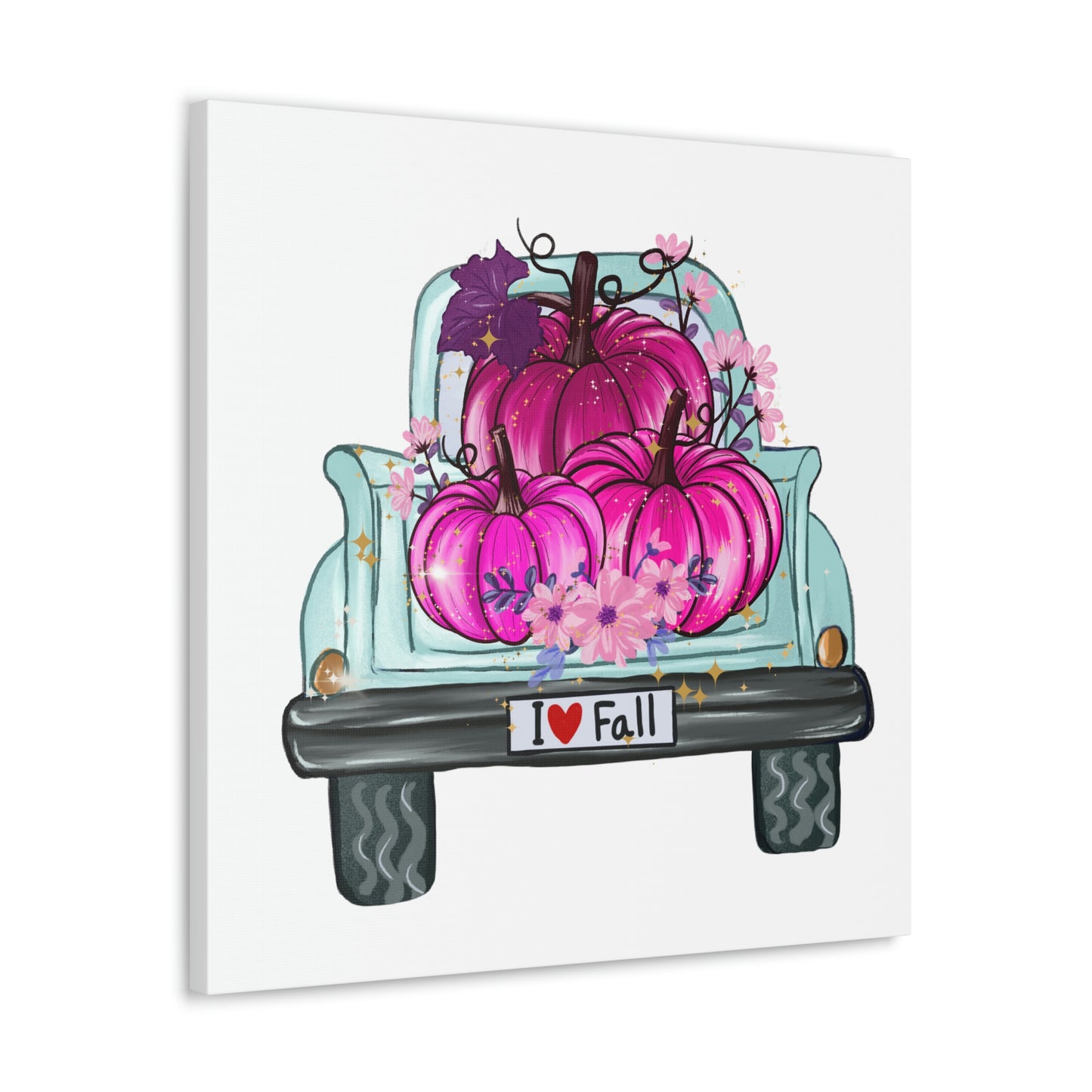 Fall Breast Cancer Awareness Truck, Classic Canvas