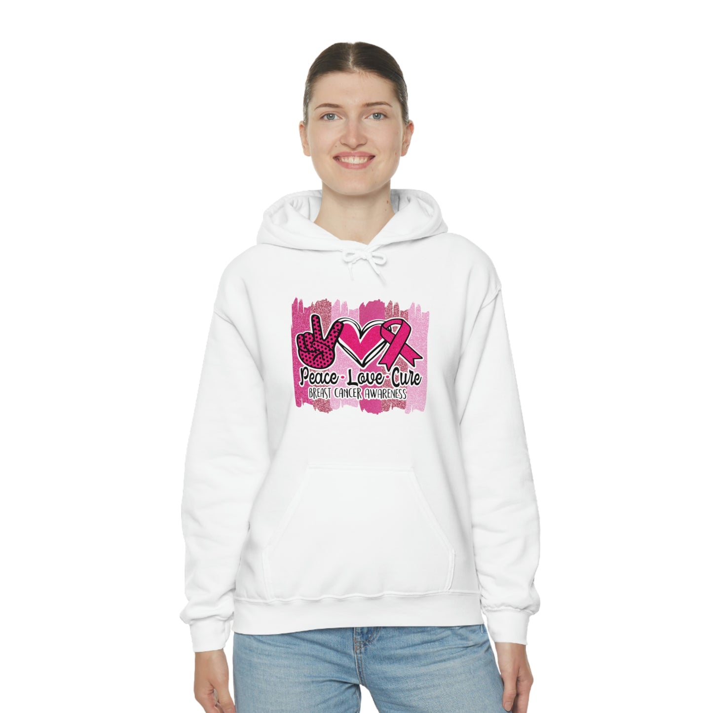 Peace.Love.Cure Unisex Heavy Blend™ Hooded Sweatshirt