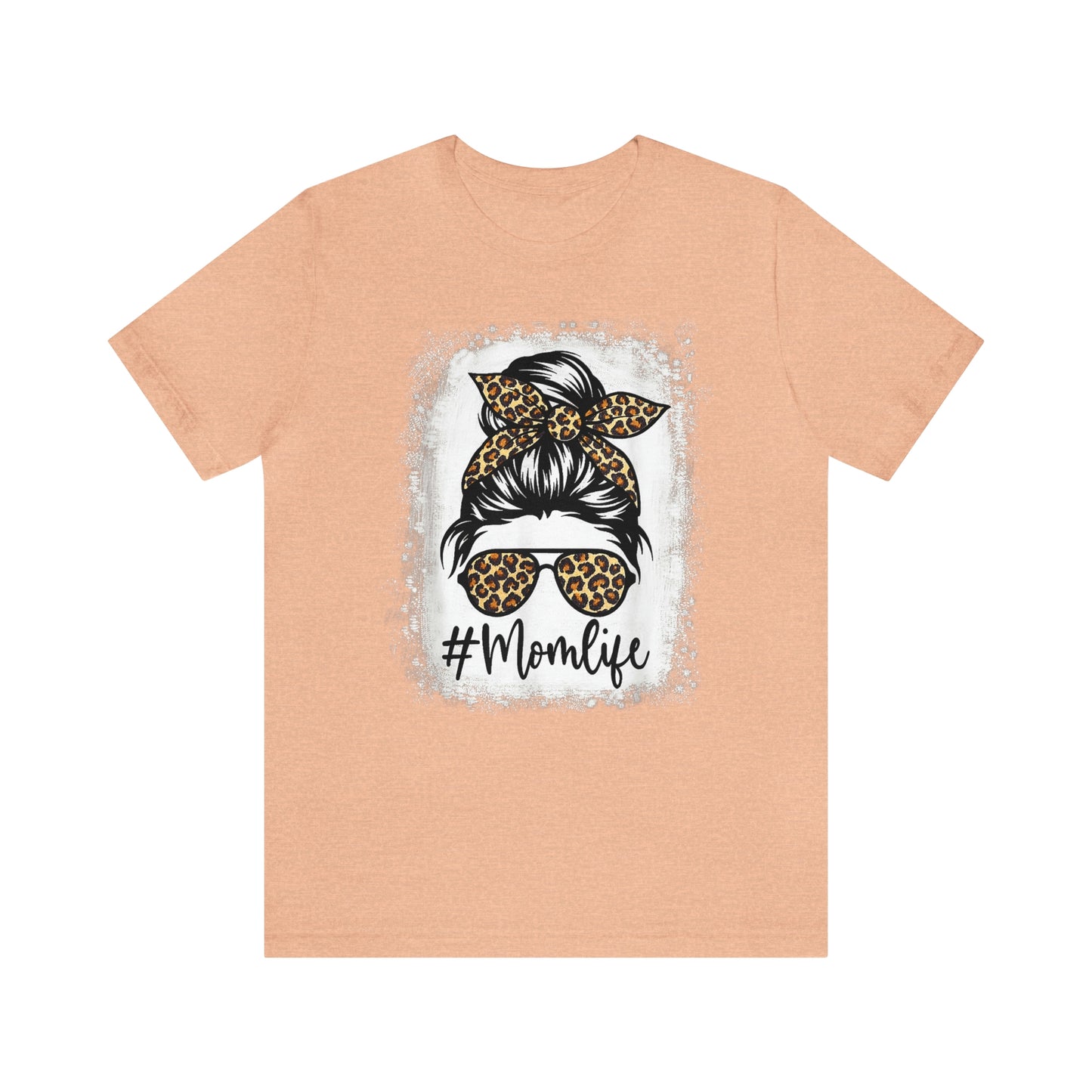 Leopard #MomLife Short Sleeve Tee