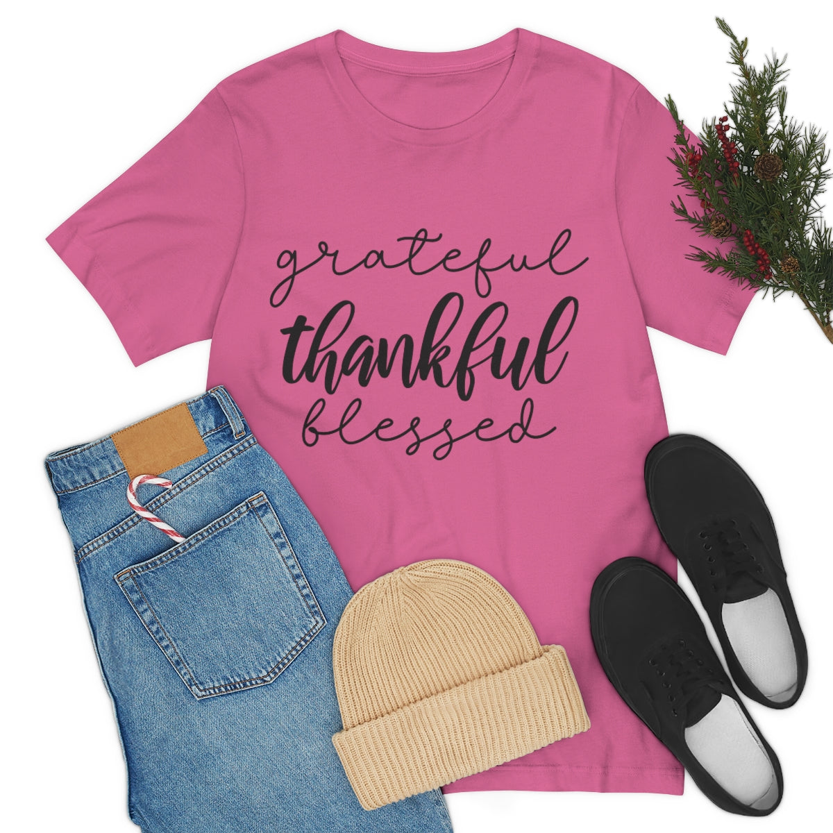 Grateful Thankful Blessed Tee