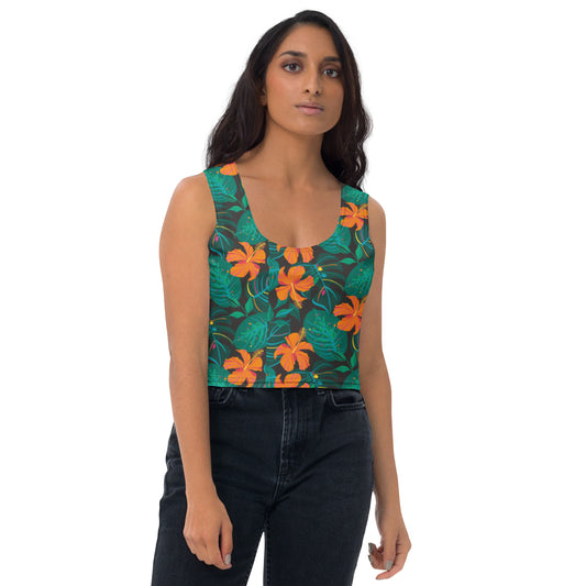 Sunshine Lasso Orange Tropic Crop Top