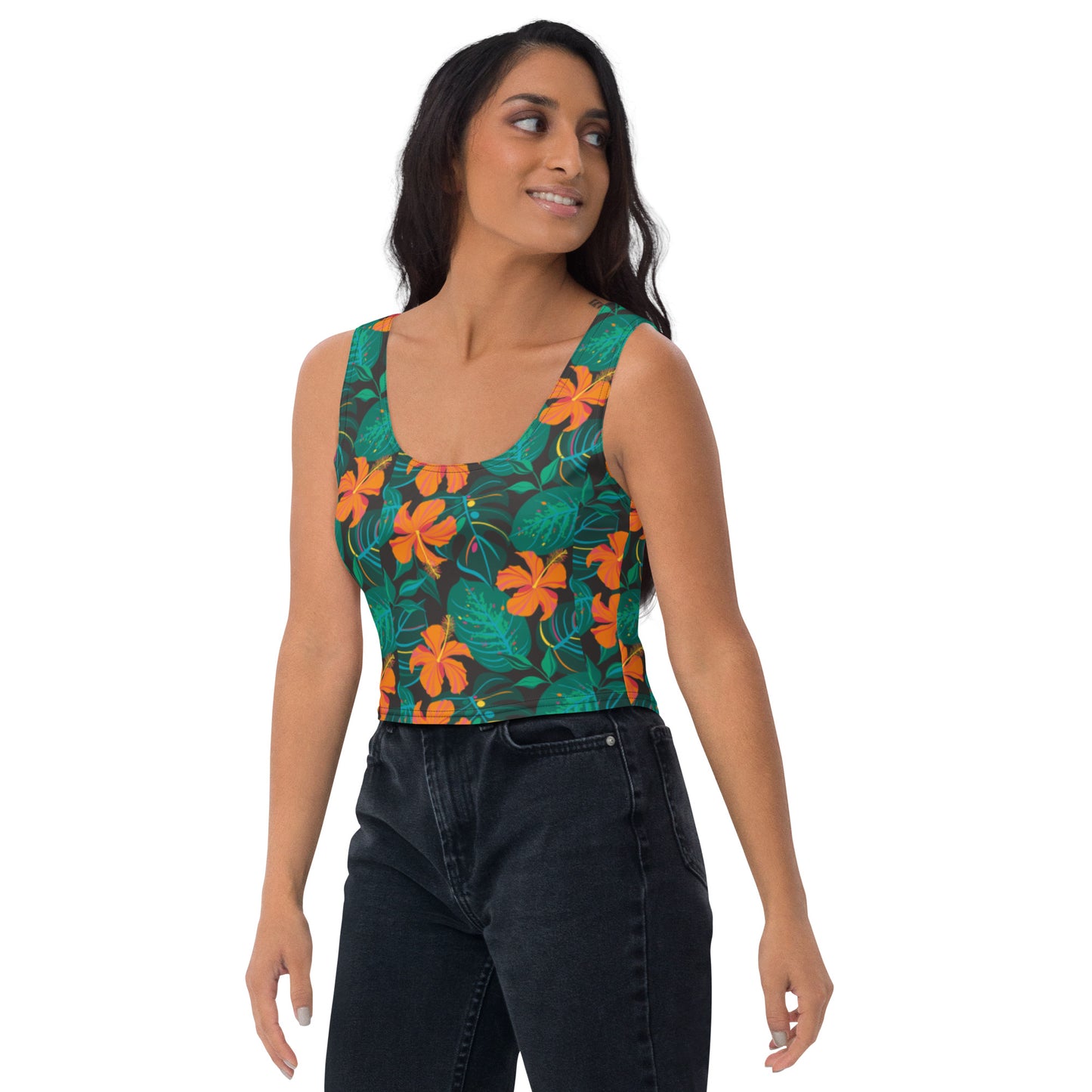 Sunshine Lasso Orange Tropic Crop Top