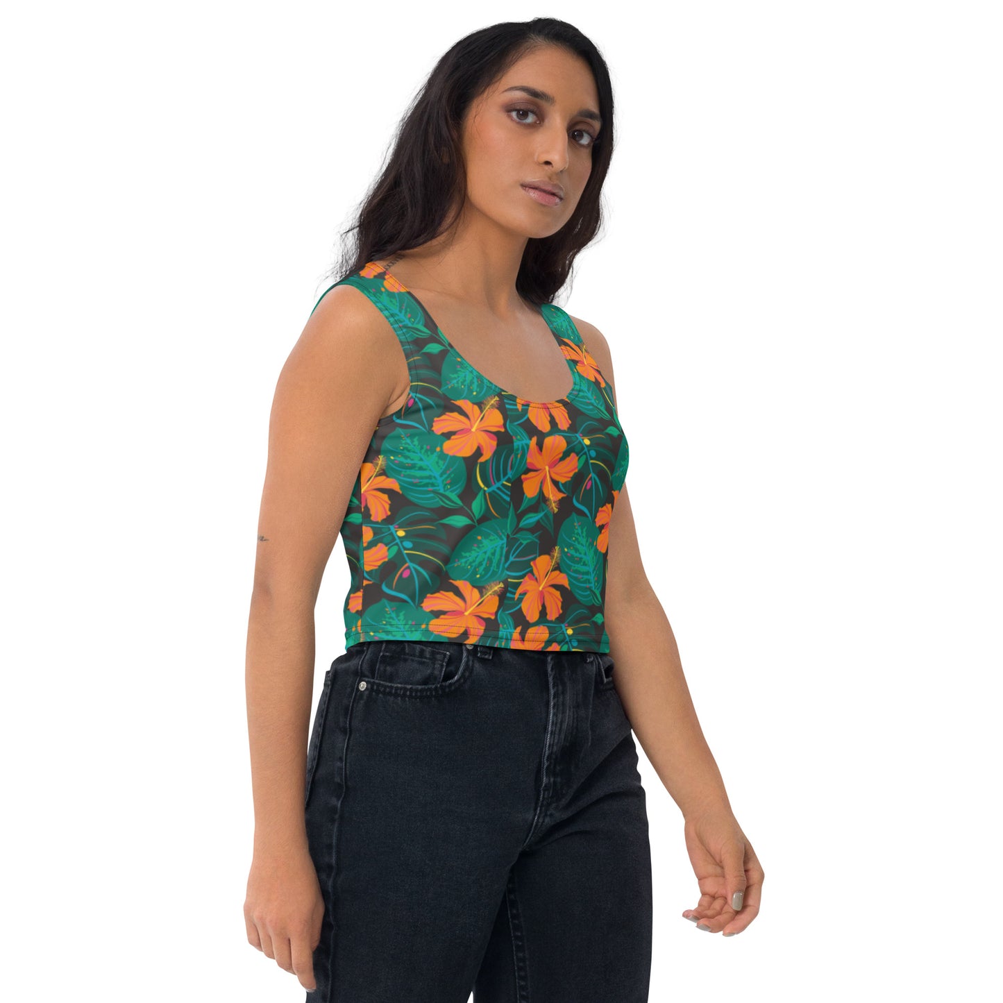 Sunshine Lasso Orange Tropic Crop Top