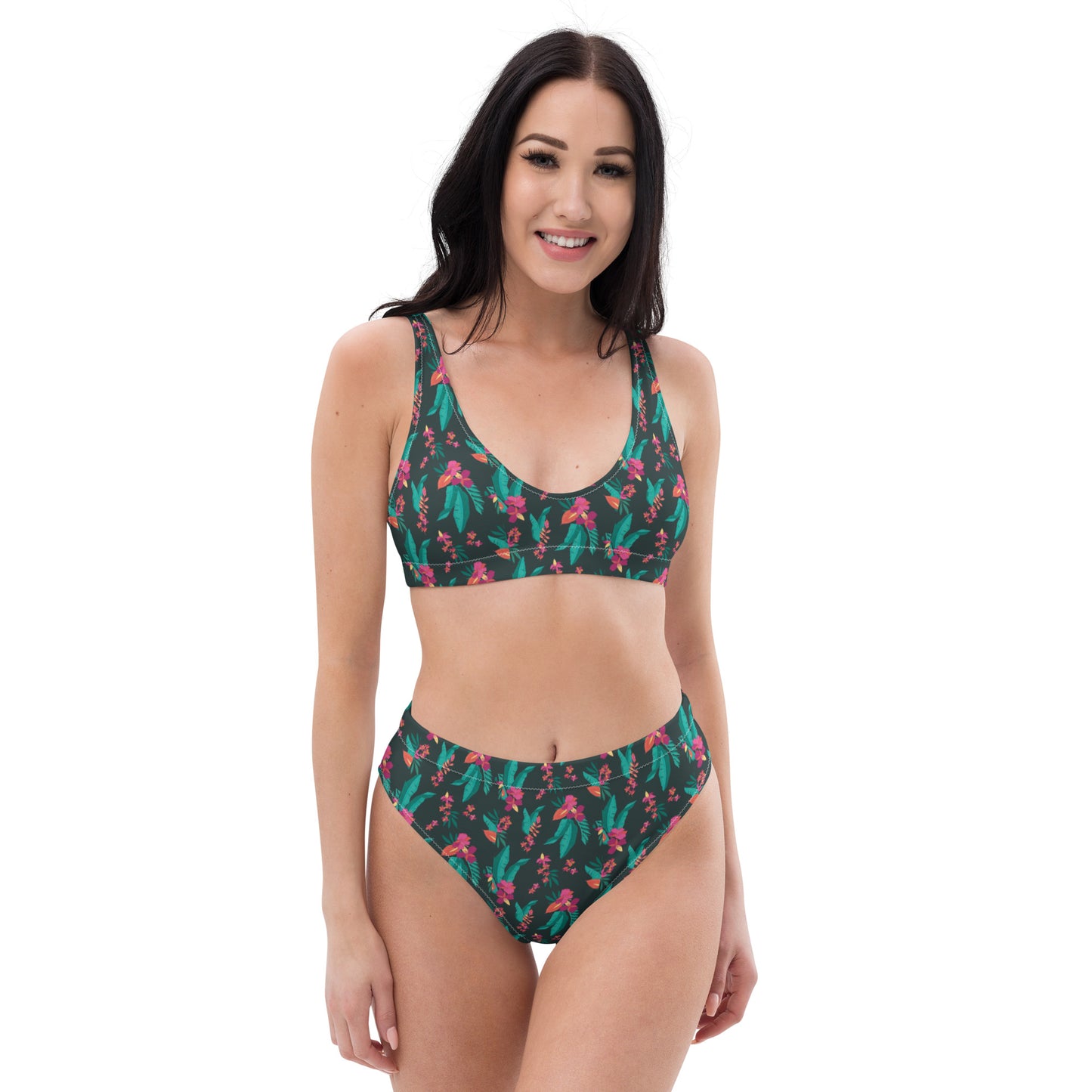 *Recycled* high-waisted Sunshine Lasso Tropical bikini