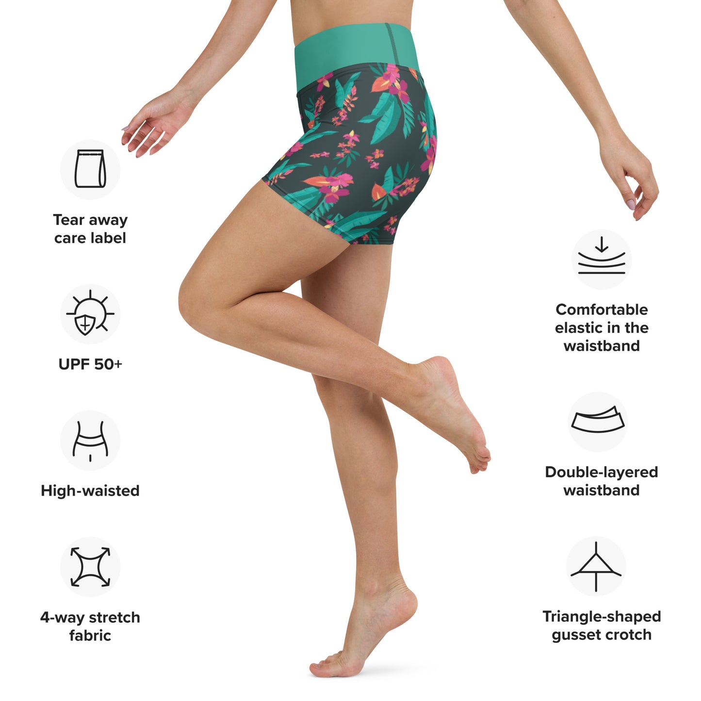 Sunshine Lasso Tropical Yoga Shorts