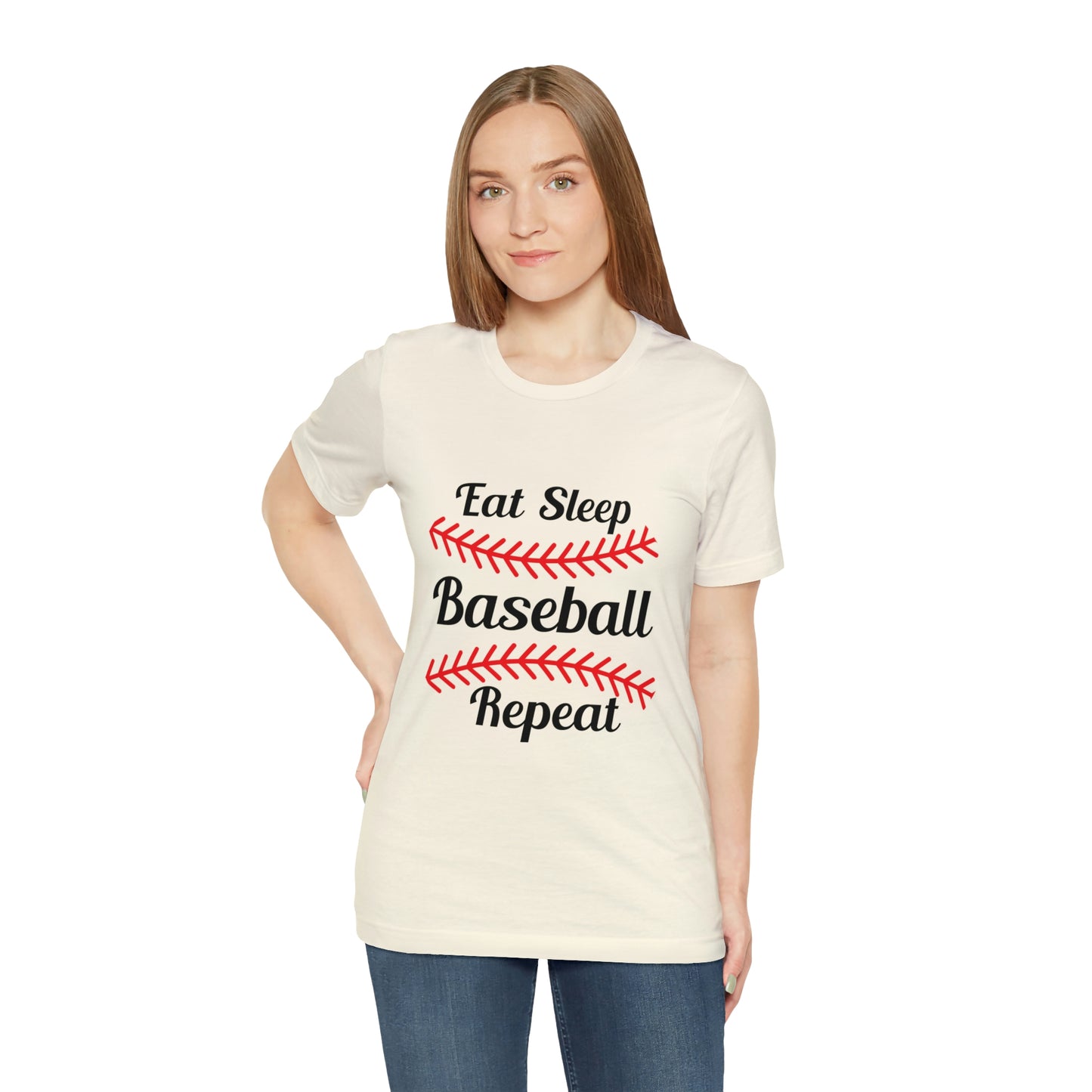 Eat Sleep Baseball Repeat Short Sleeve Tee