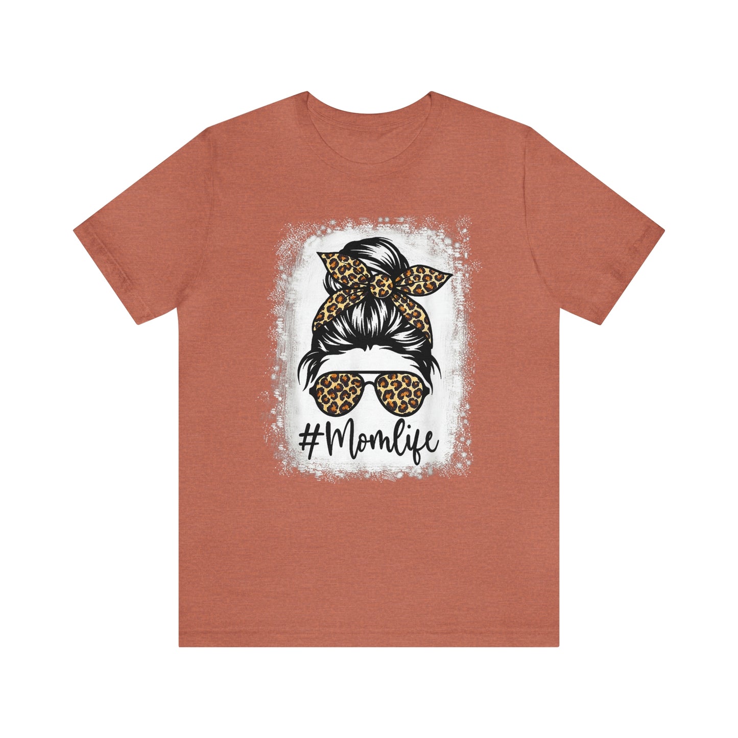 Leopard #MomLife Short Sleeve Tee