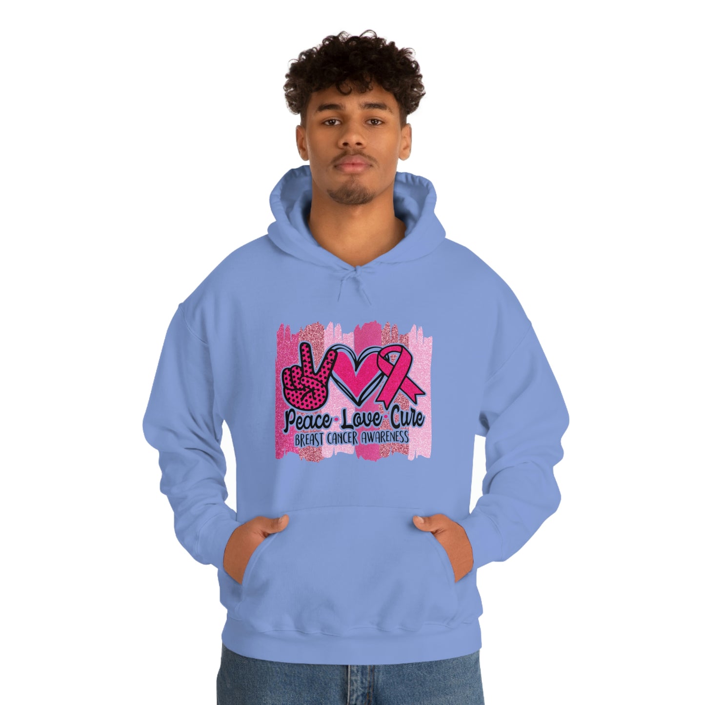 Peace.Love.Cure Unisex Heavy Blend™ Hooded Sweatshirt