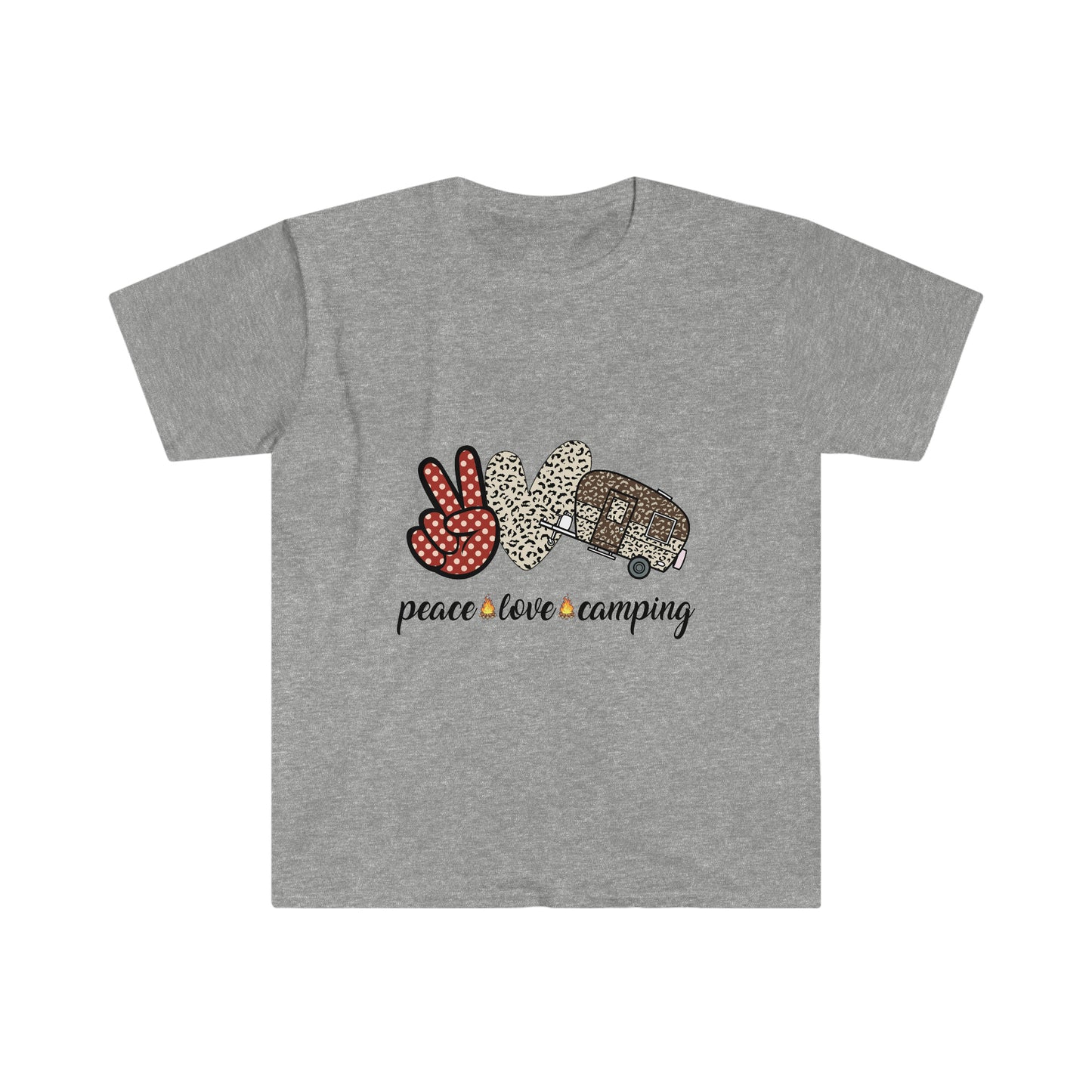 PEACE.LOVE.CAMPING Unisex Softstyle T-Shirt