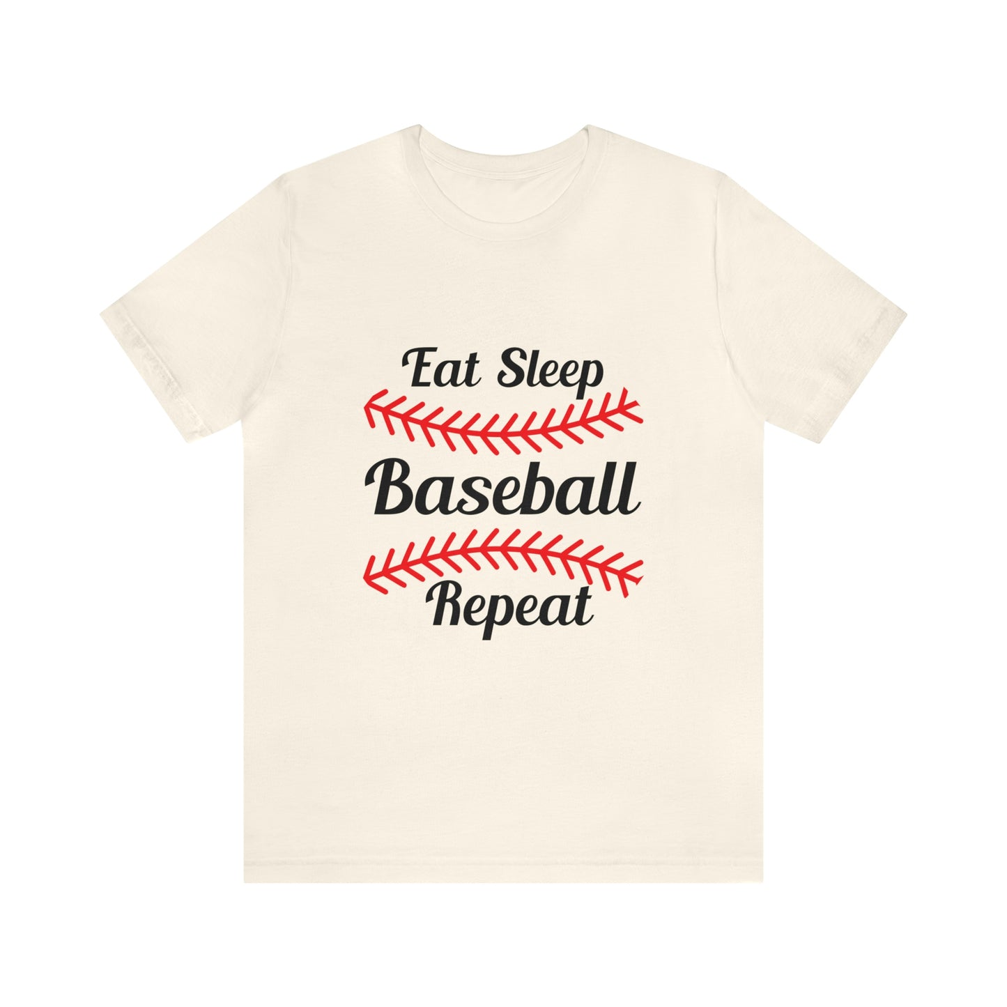 Eat Sleep Baseball Repeat Short Sleeve Tee