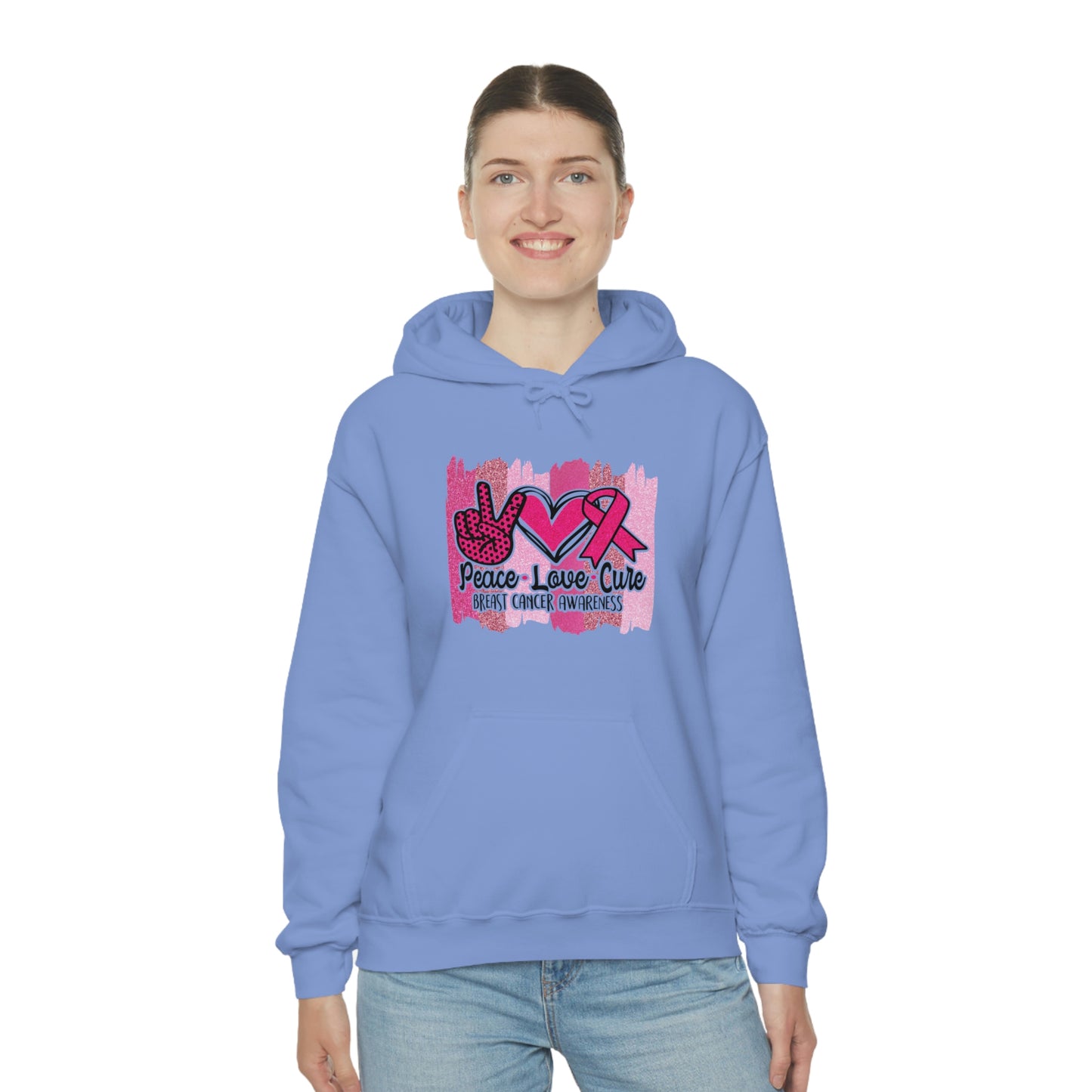 Peace.Love.Cure Unisex Heavy Blend™ Hooded Sweatshirt