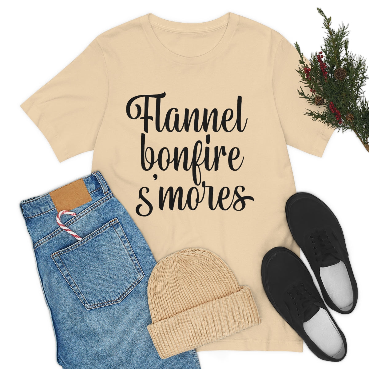 Flannel Bonfires S'mores Tee