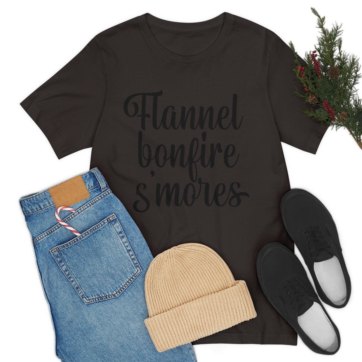 Flannel Bonfires S'mores Tee