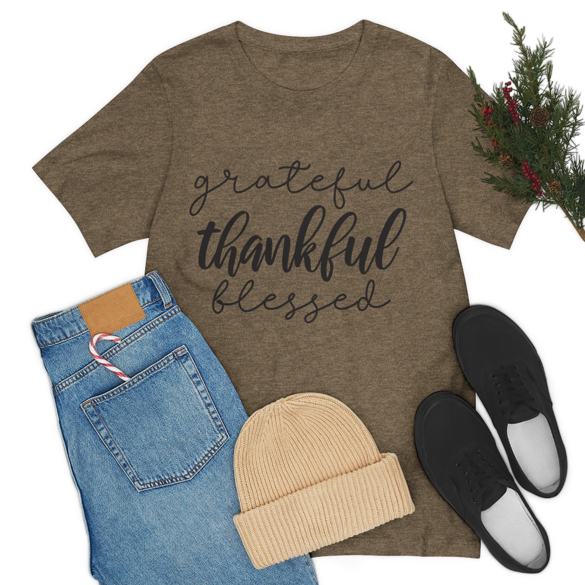 Grateful Thankful Blessed Tee