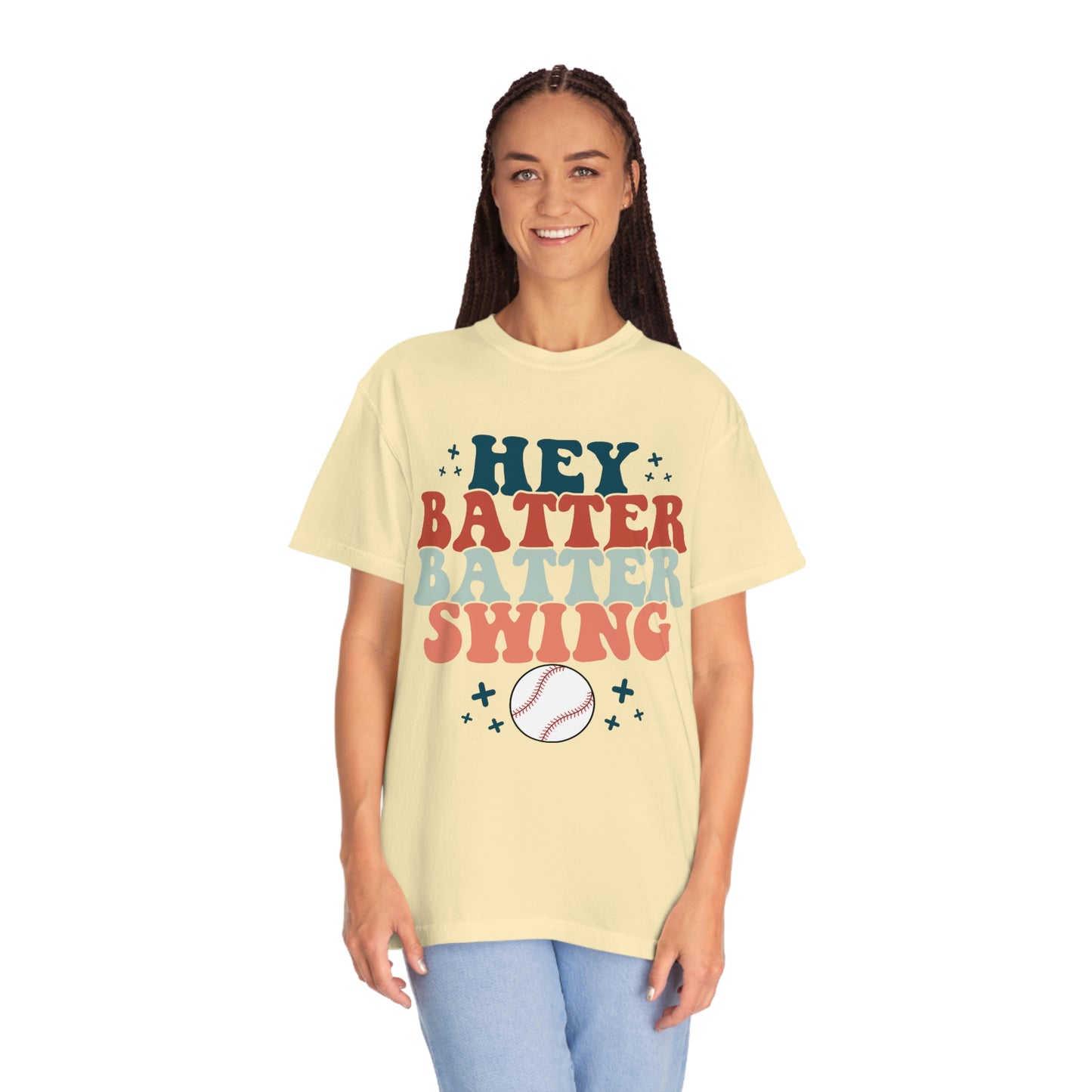 Hey Batter Batter Swing Garment-Dyed T-shirt