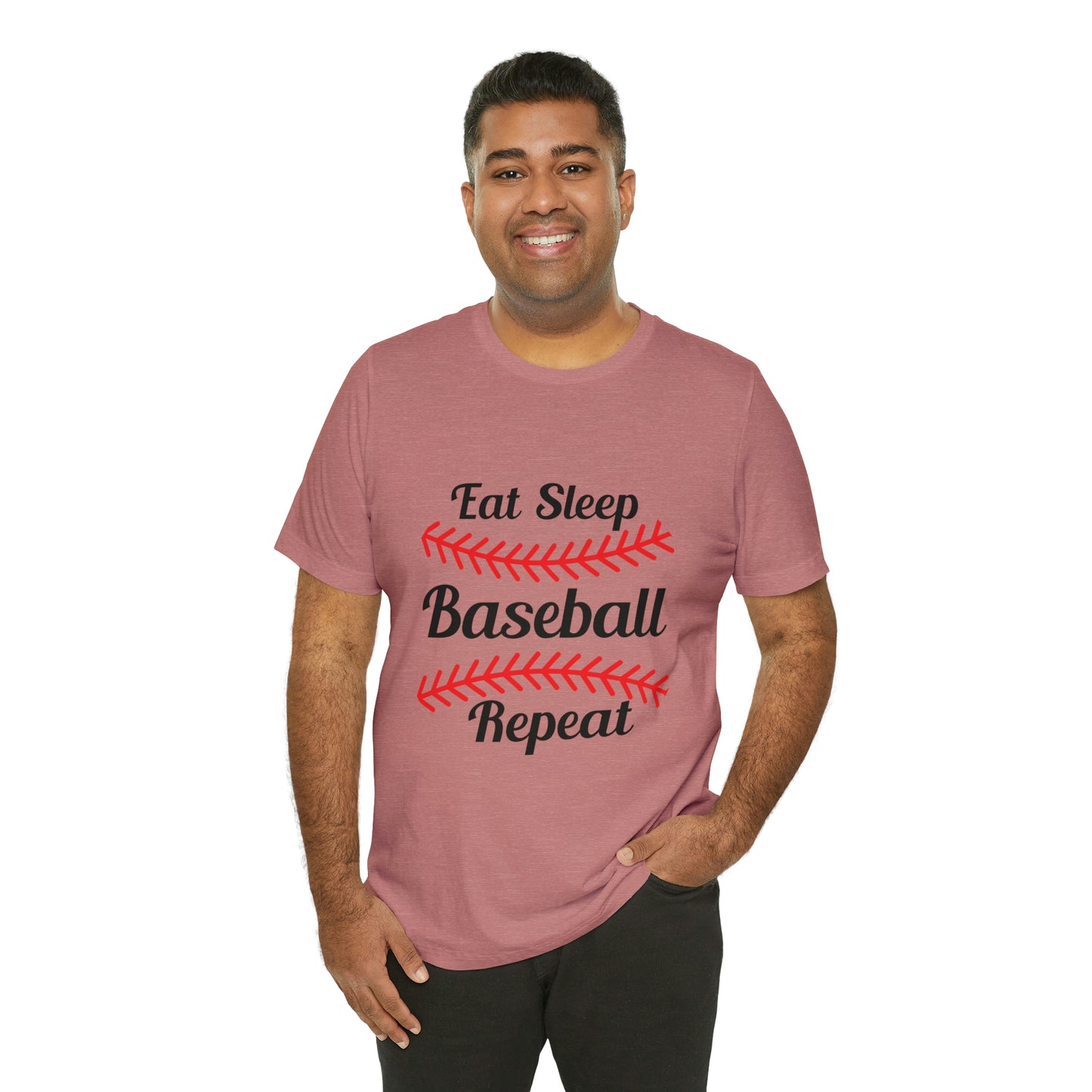 Eat Sleep Baseball Repeat Short Sleeve Tee