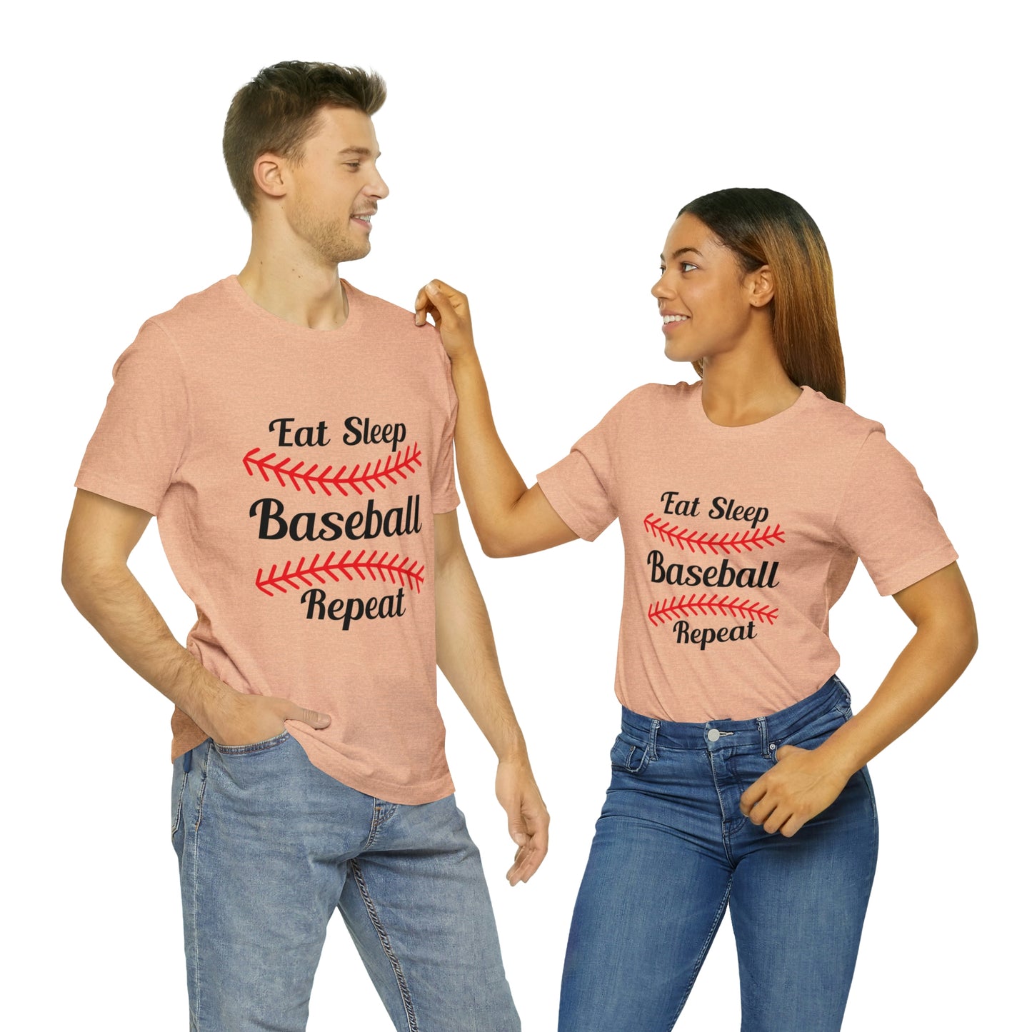 Eat Sleep Baseball Repeat Short Sleeve Tee