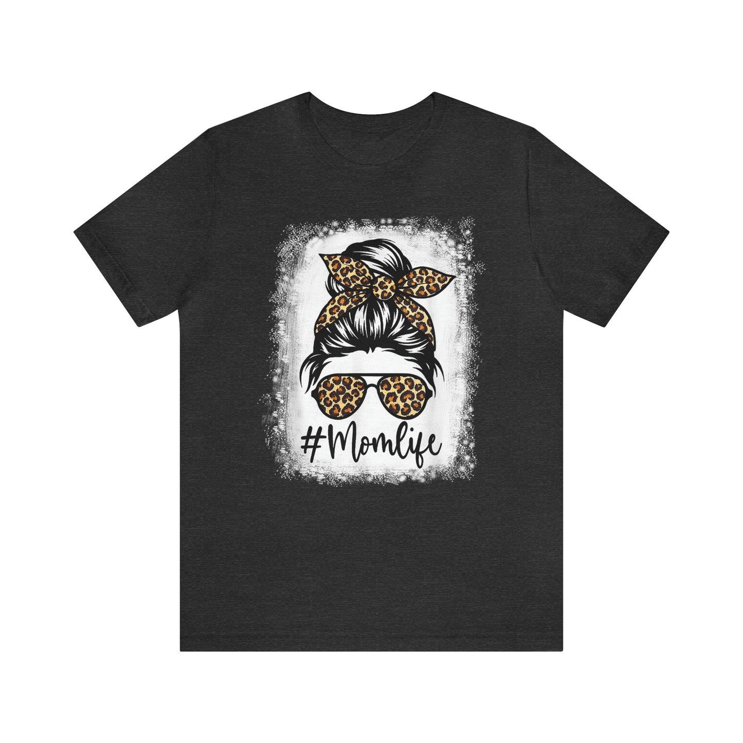 Leopard #MomLife Short Sleeve Tee