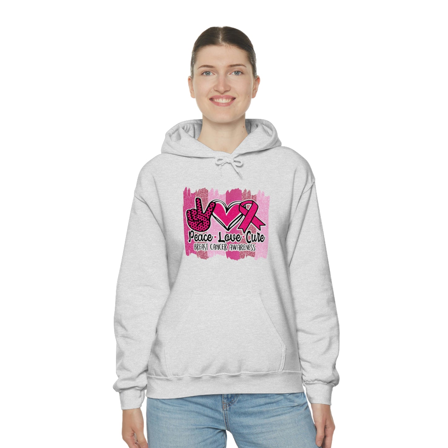 Peace.Love.Cure Unisex Heavy Blend™ Hooded Sweatshirt