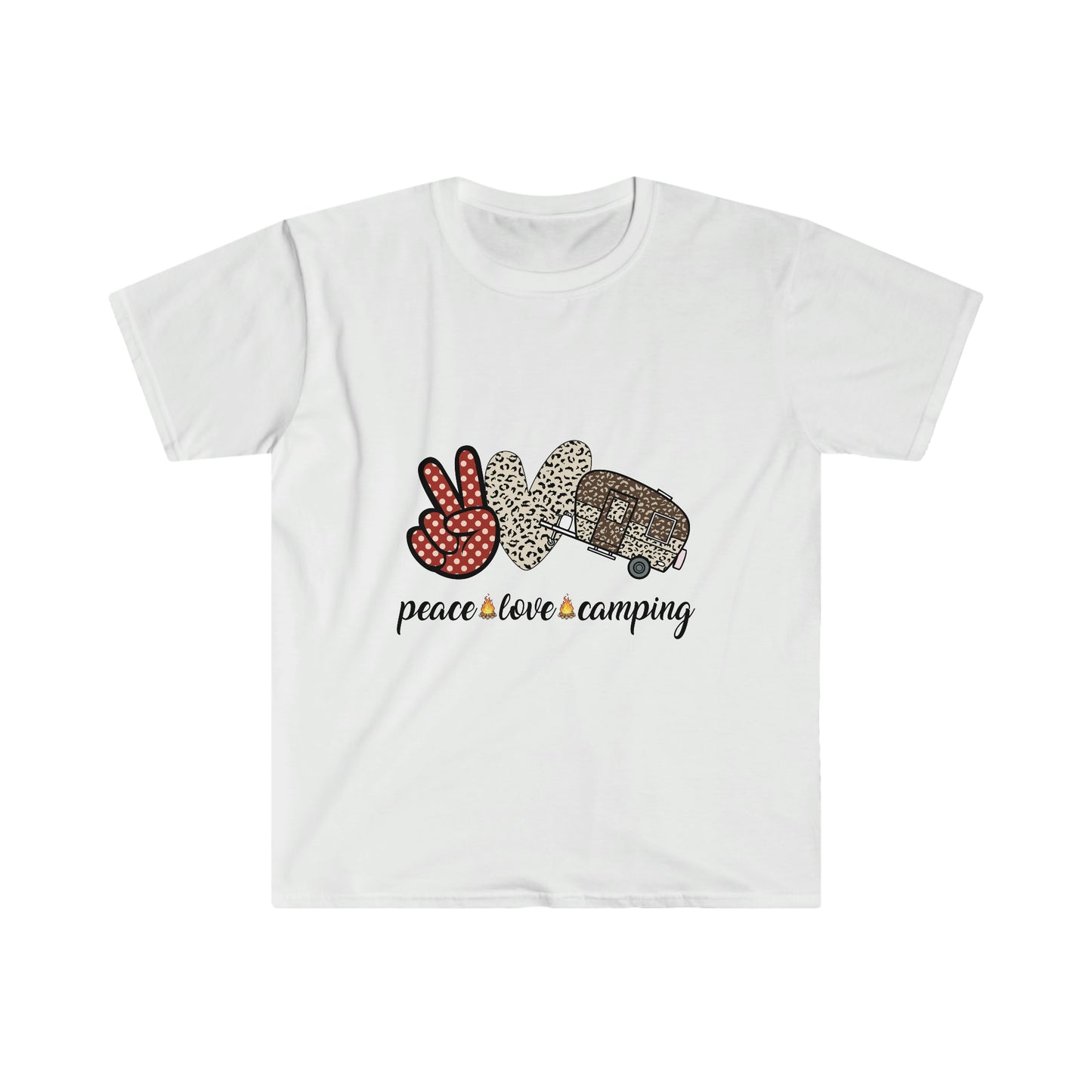 PEACE.LOVE.CAMPING Unisex Softstyle T-Shirt