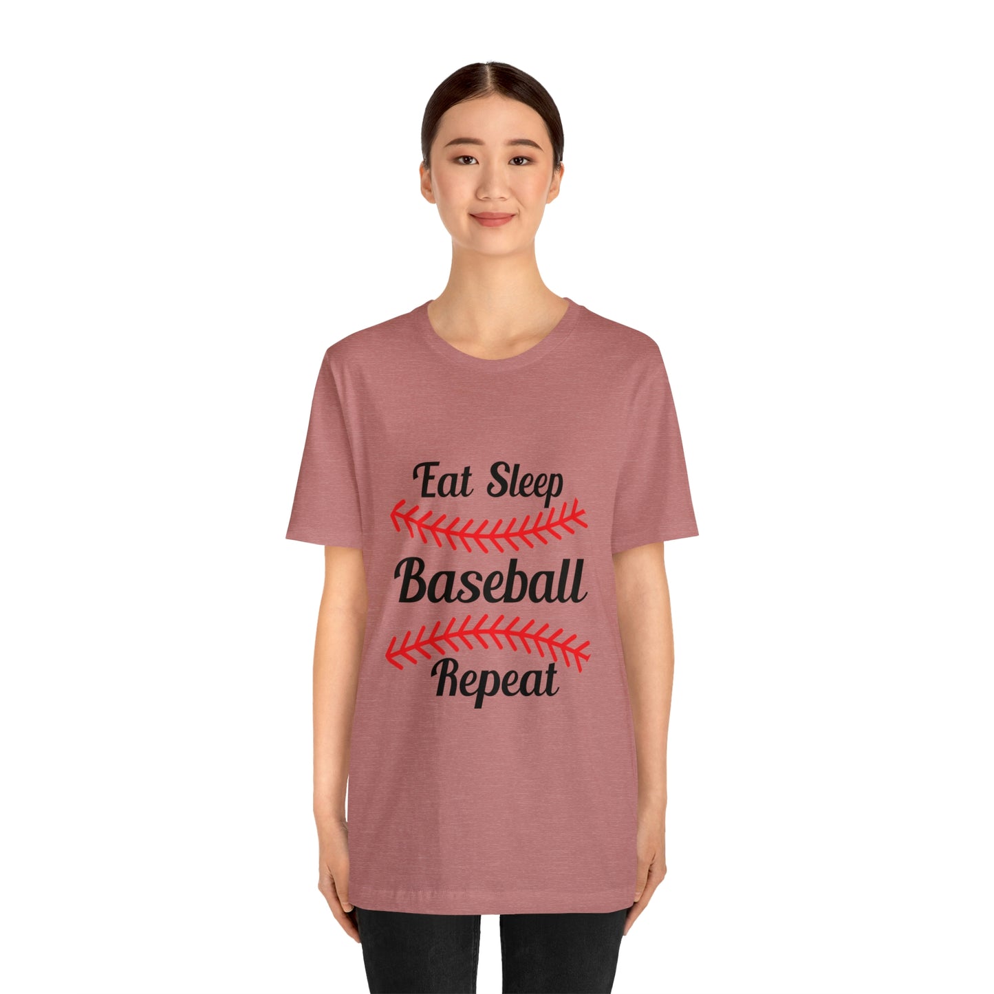 Eat Sleep Baseball Repeat Short Sleeve Tee