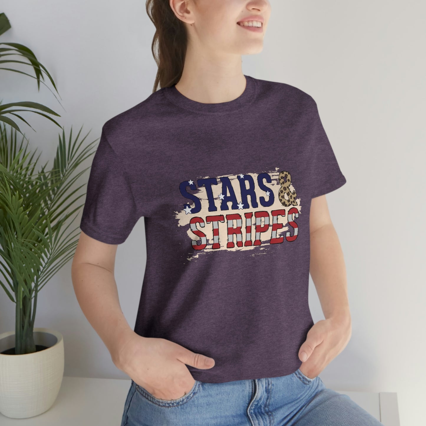 Stars and Stripes Unisex Jersey Short Sleeve Tee